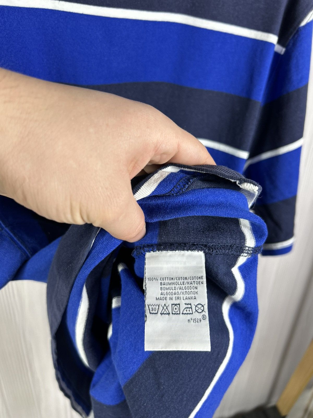 Polo Ralph Lauren Vintage Polo Ralph Lauren Stripped Polo Heavy Cotton Size L Size US L / EU 52-54 / 3 - 11 Thumbnail