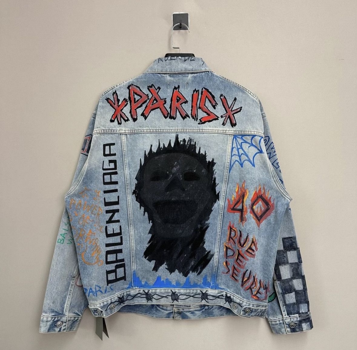 Balenciaga Balenciaga Graffiti Denim Jacket - dmc Size M / US 6-8 / IT 42-44 - 2 Thumbnail