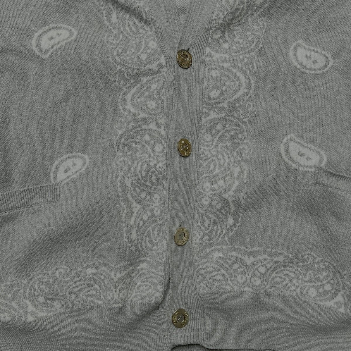 Fugazi Fugazi Paisley Knit Cardigan Grey Size US XL / EU 56 / 4 - 9 Thumbnail