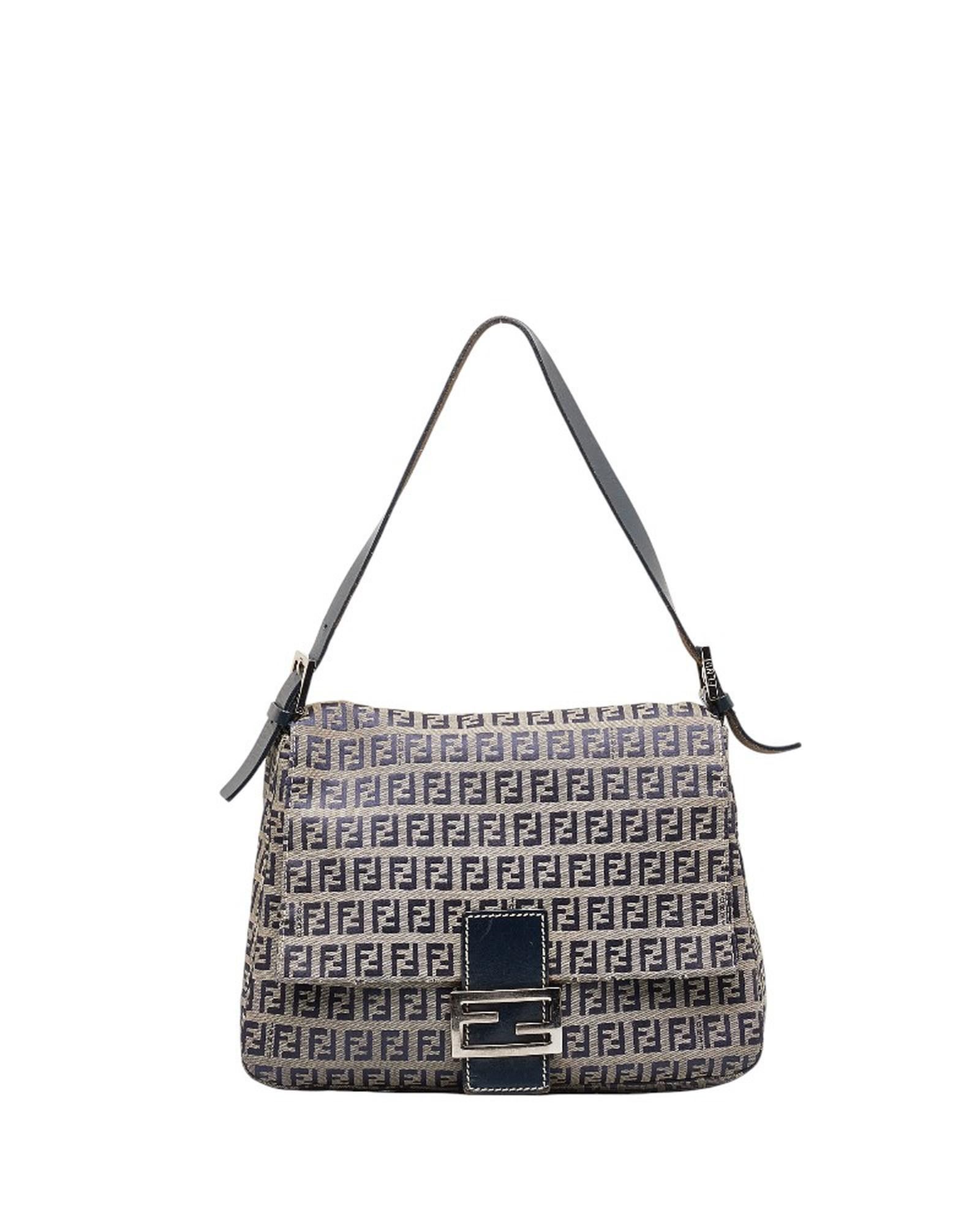 image of Fendi Brown Canvas Mamma Baguette Bag In Ab Condition, Women's