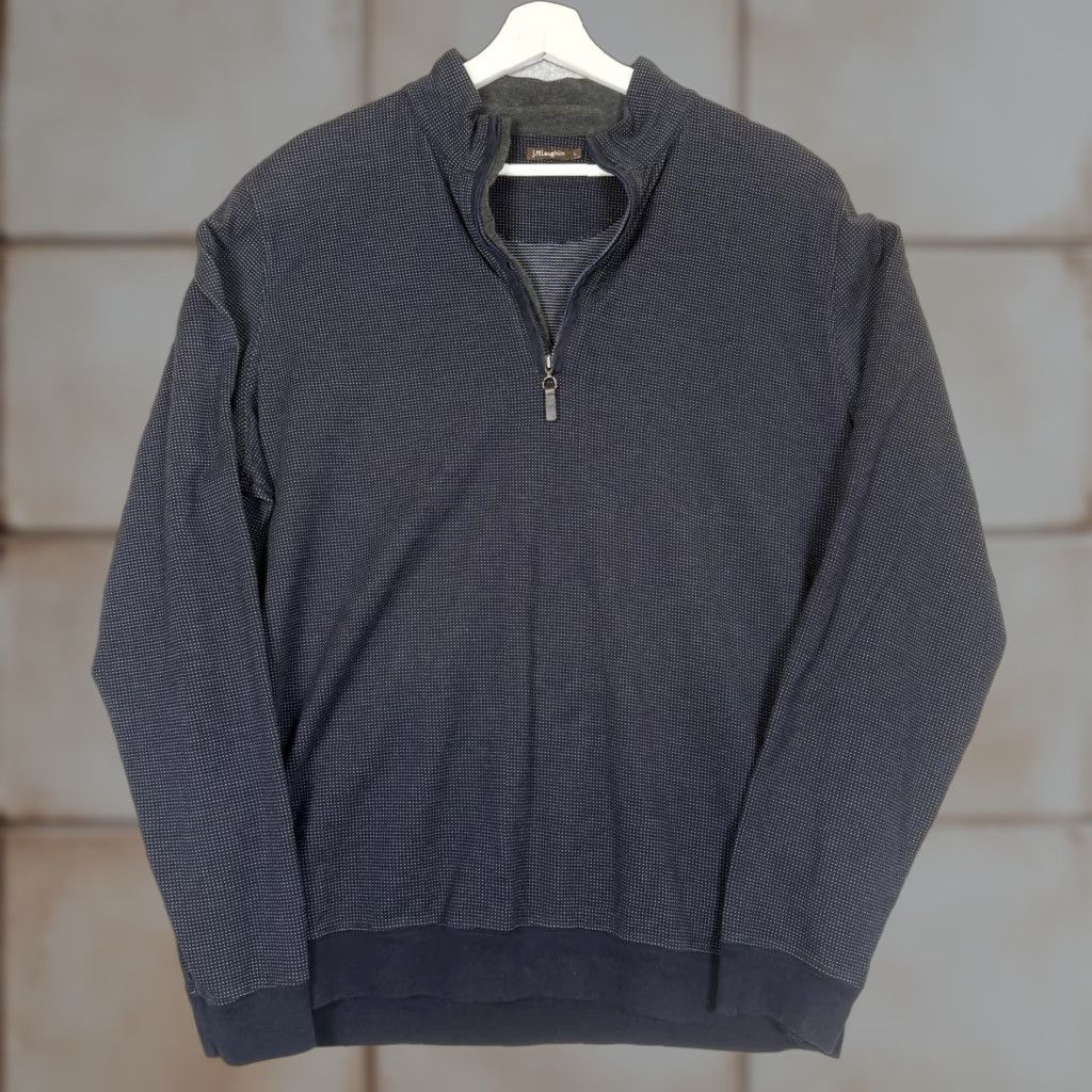 J.McLaughlin J. Mclaughlin Men Jacket L Blue 1/4 Zip Pullover Pima Cotton Pullover Jacket Blue Mens Large Size US L / EU 52-54 / 3 - 1 Thumbnail