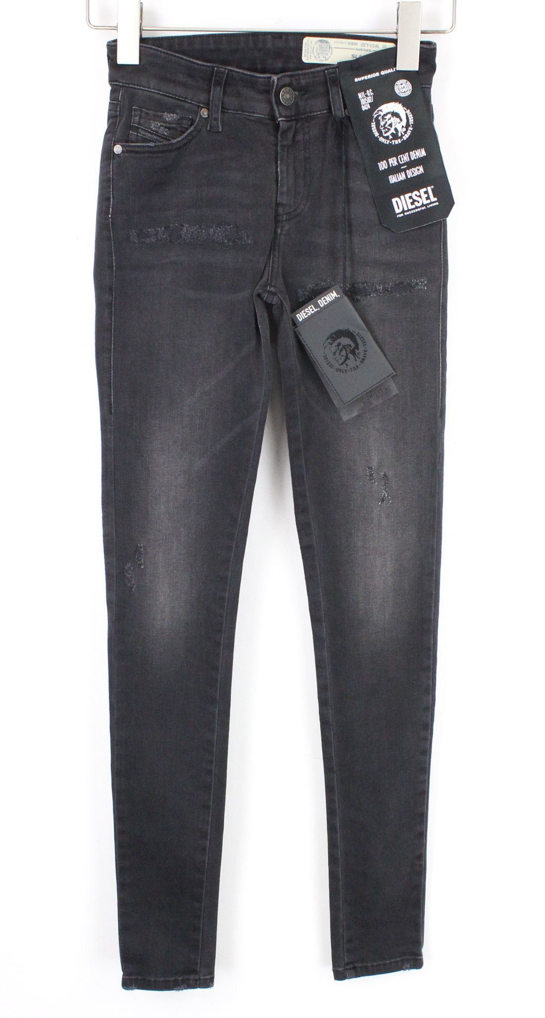 Diesel SLANDY 069GI W23/L32 Girls Black Stretch Jeans 69992 Size 23" - 2 Thumbnail