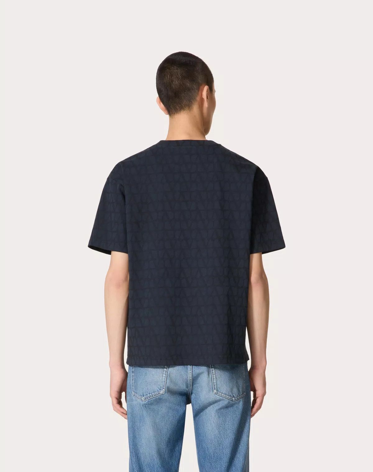Valentino oc11z0725 Cotton T-Shirt With Toile Iconographe in Black Size US S / EU 44-46 / 1 - 6 Thumbnail