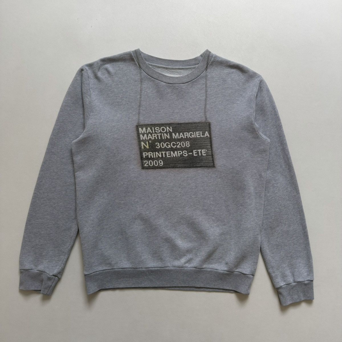 Maison Margiela S/S 09 Grey Cotton ‘Plaque Logo’ Sweatshirt Size US M / EU 48-50 / 2 - 4 Thumbnail