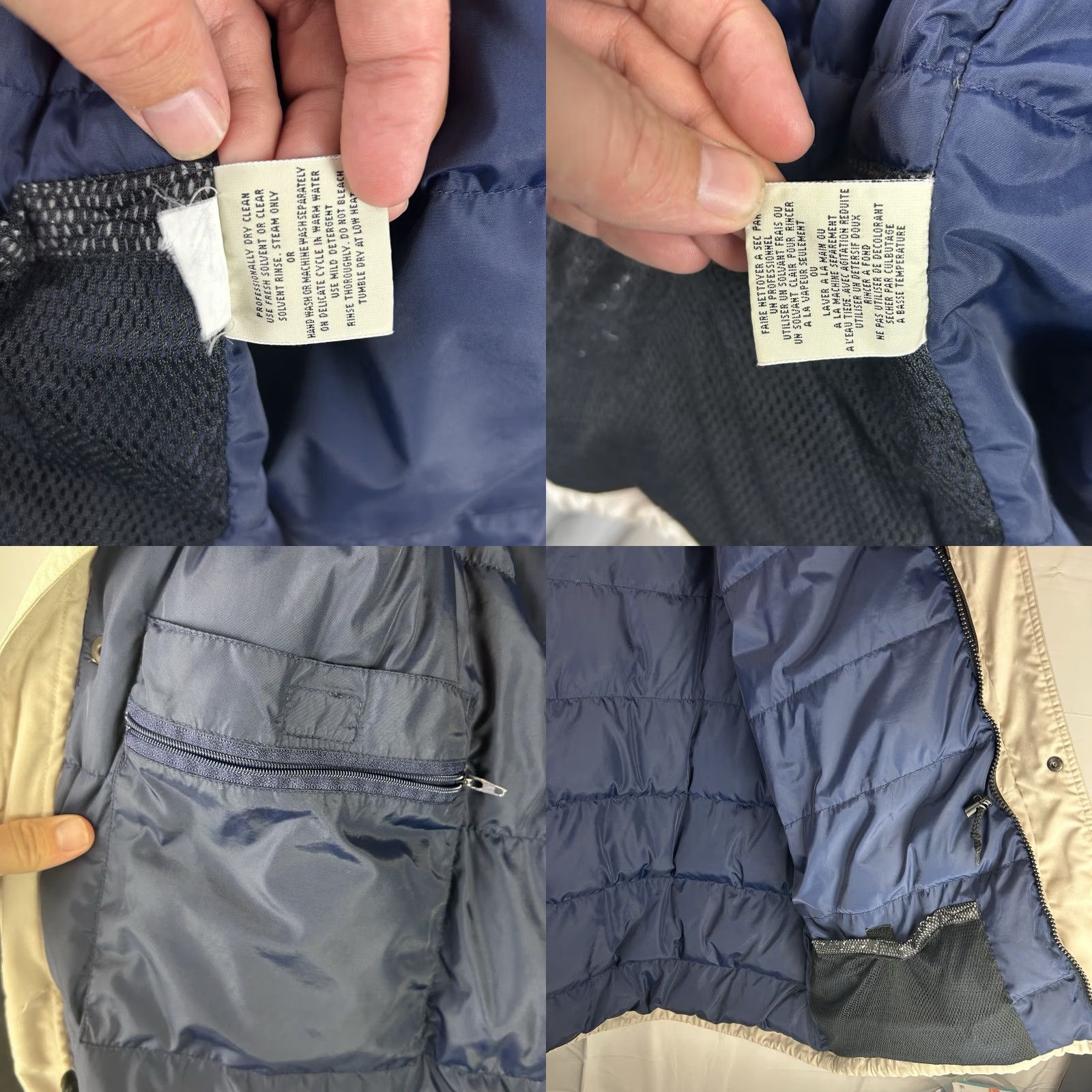 Eddie Bauer Eddie Bauer Jacket Mid-Length Puffer Down Insulation XL Stone/Navy Men Size US XL / EU 56 / 4 - 9 Thumbnail