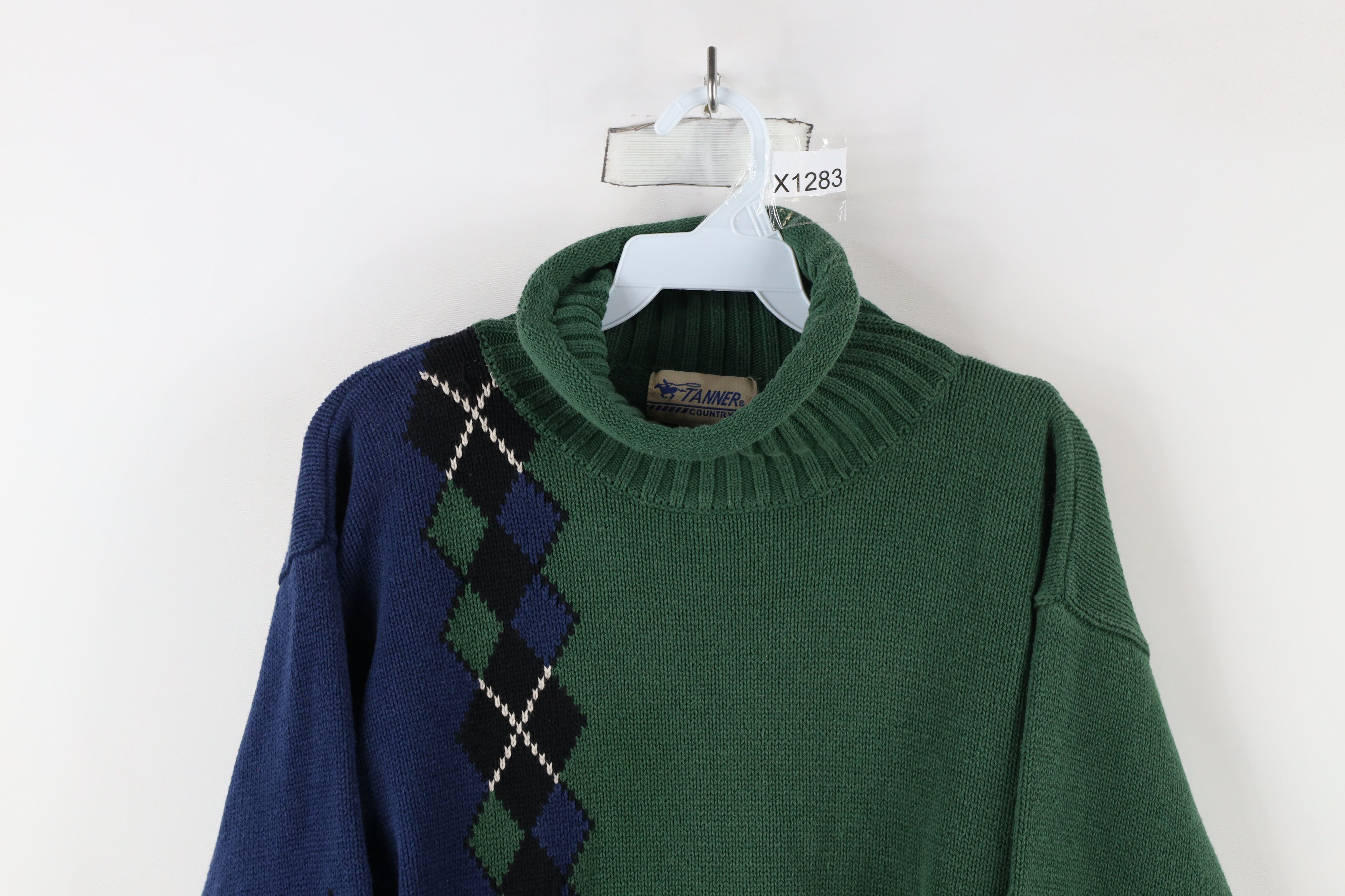 Vintage Vintage 90s Streetwear Marled Knit Turtleneck Sweater Size L / US 10 / IT 46 - 2 Thumbnail