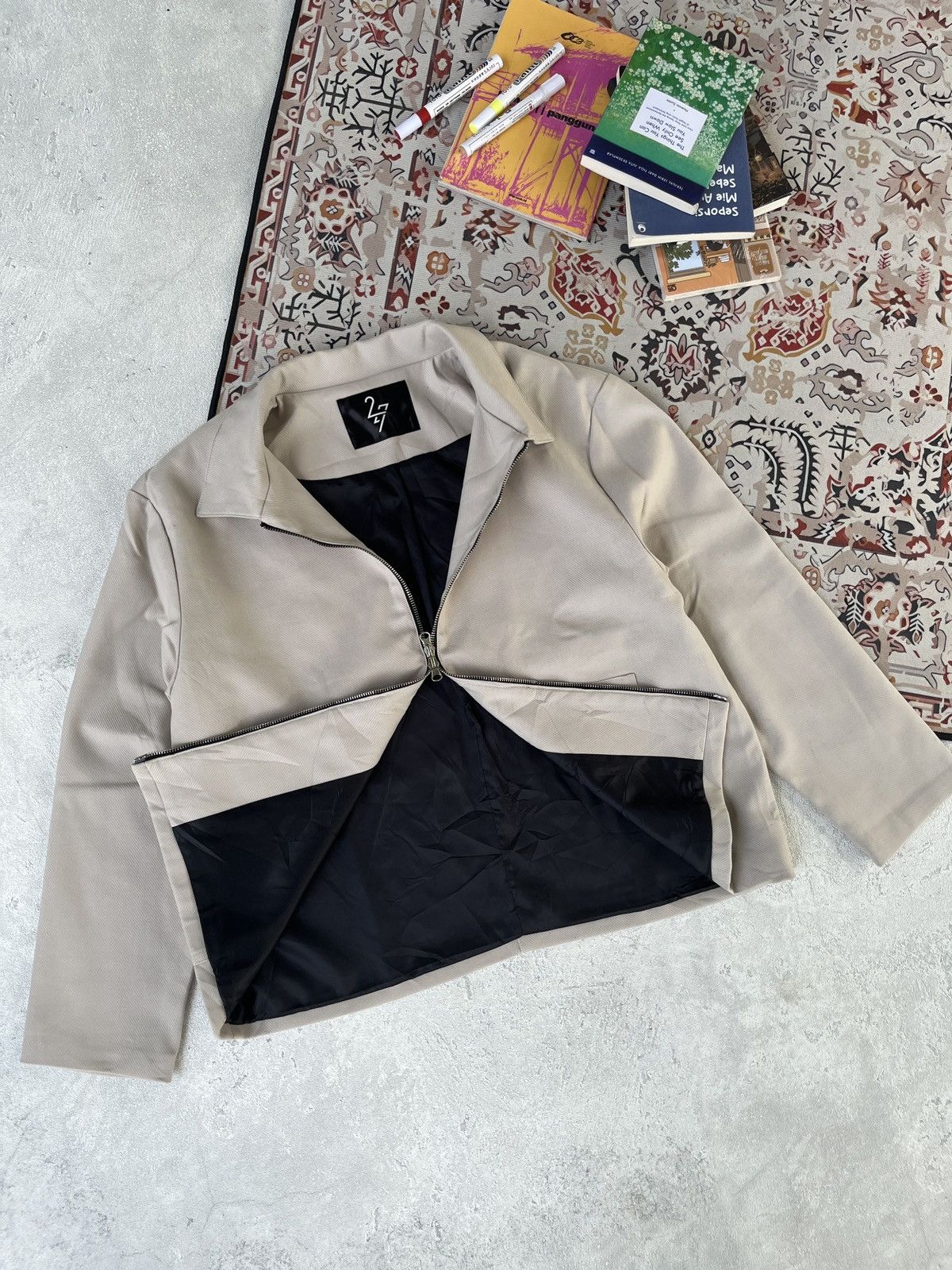 Japanese Brand 27 Everywhere Boxy Blouson Jacket Double zip Size US L / EU 52-54 / 3 - 1 Thumbnail