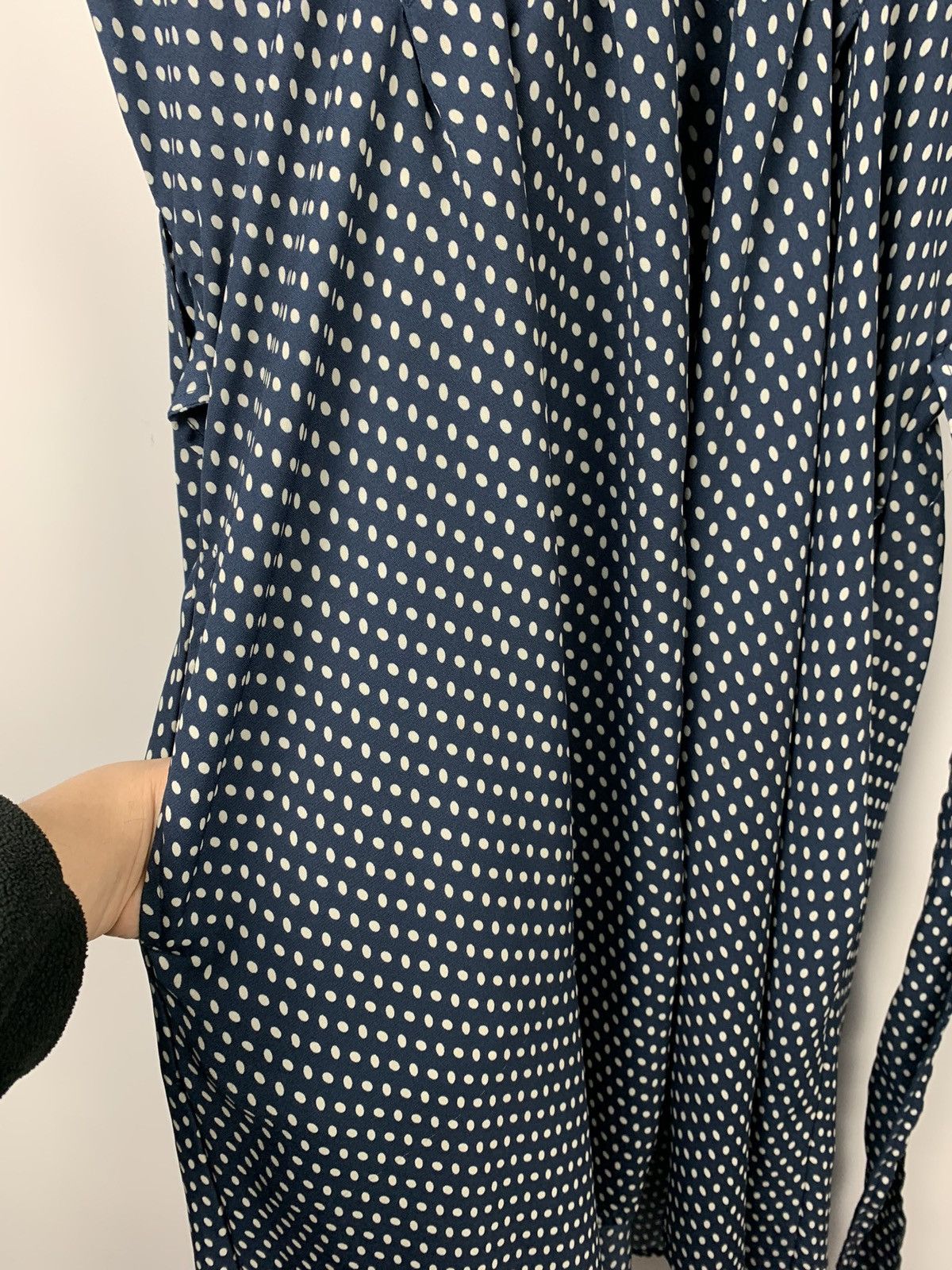 Max Mara Max Studio Polka Dot Midi Dress Women’s Size L Blue Size L / US 10 / IT 46 - 7 Thumbnail