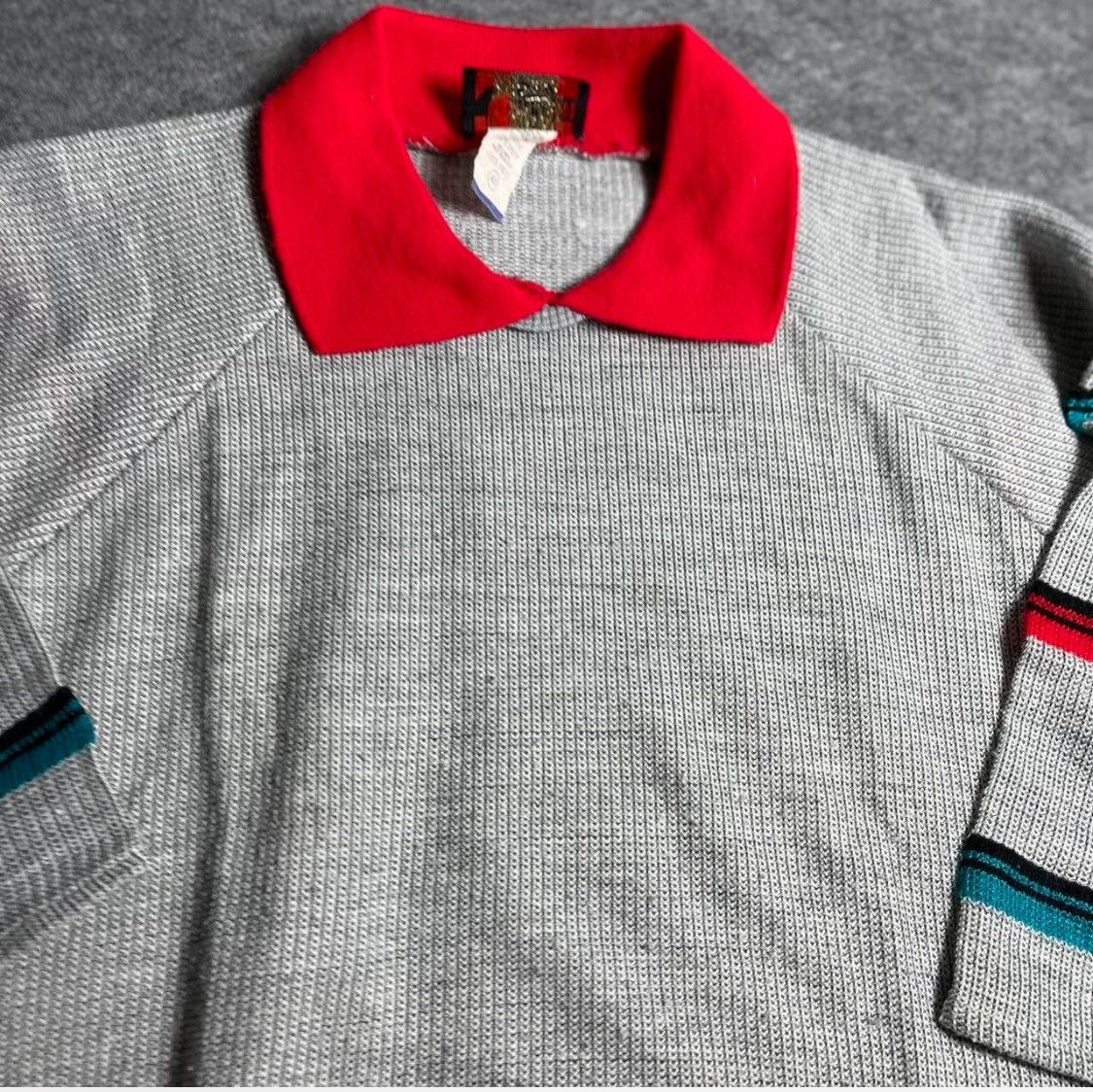 Other Cal II Fogs Vintage Knit Polo Long Sleeve Shirt Red Collar Size US S / EU 44-46 / 1 - 1 Thumbnail