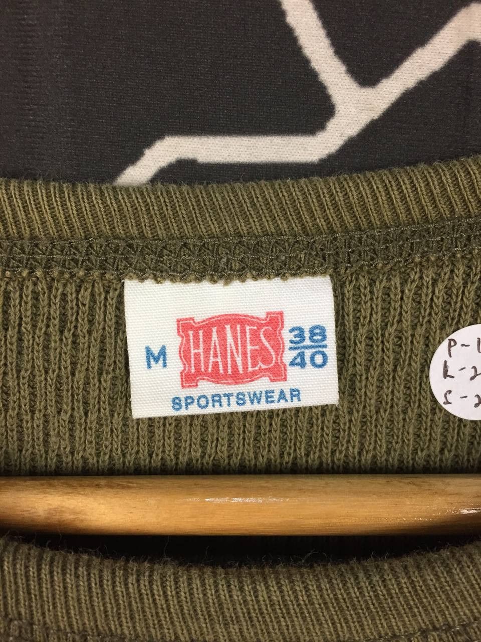 Vintage Hanes Sportswear BZD Army Waffle Knit Thermal Longsleeve Tee Size US M / EU 48-50 / 2 - 9 Thumbnail