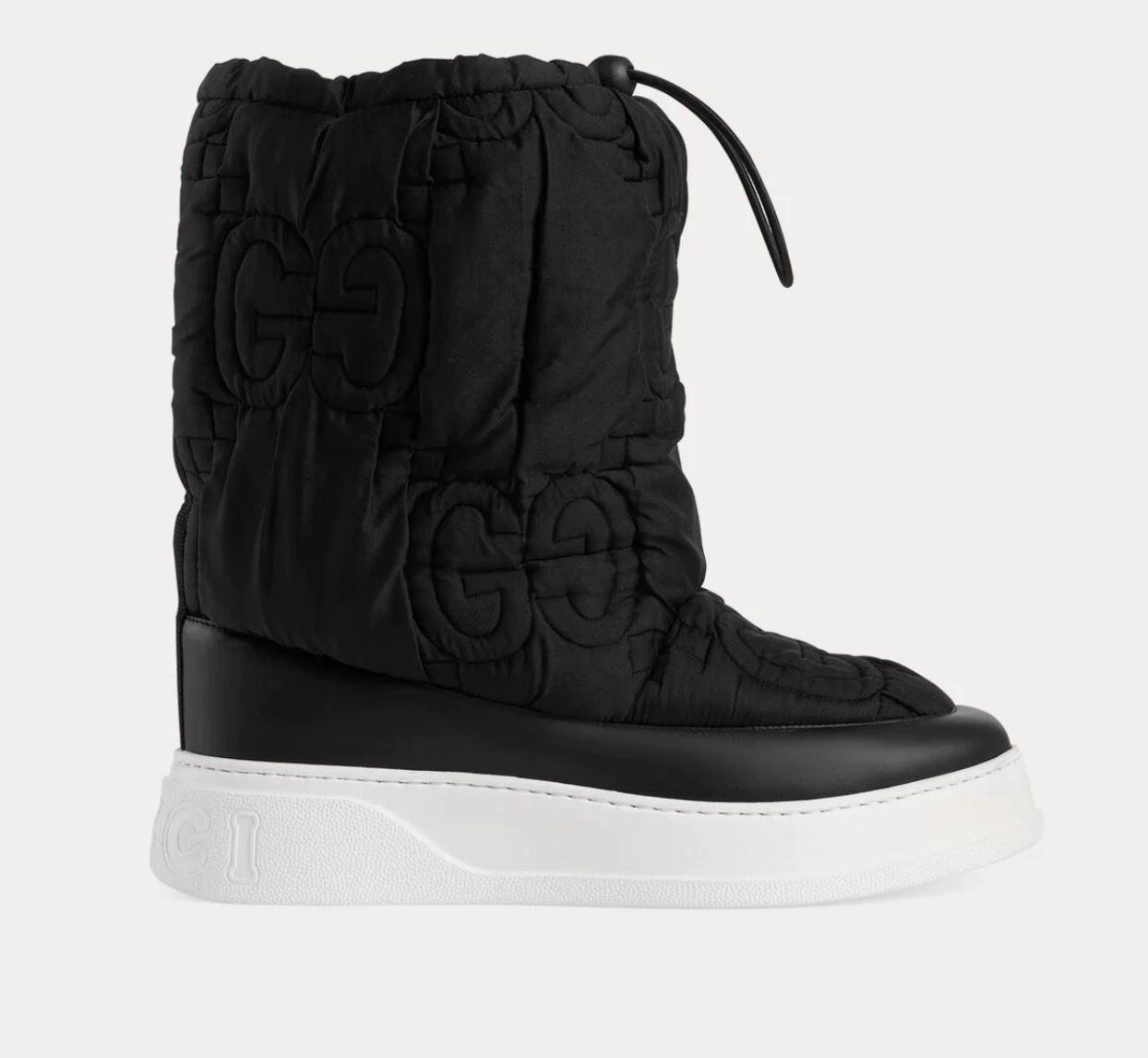 image of Gucci Gg Nylon Padded Boots In Black, Men's (Size 13)