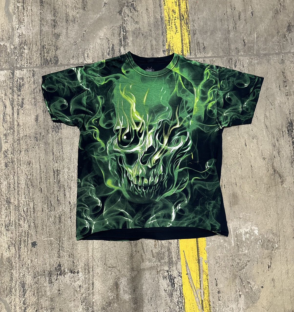 Liquid Blue × Vintage Y2K flame skull t shirt Size US XL / EU 56 / 4 - 1 Thumbnail
