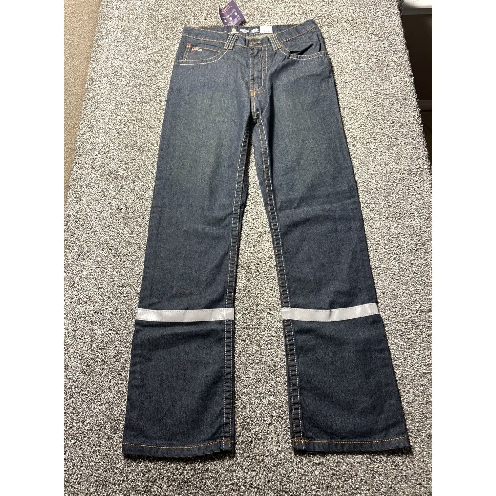 Denime LAPCO FR Reflective Jeans Mens 30x32 Blue NEW NWT Denim Dark Blue Straight mørn? Size US 30 / EU 46 - 3 Thumbnail