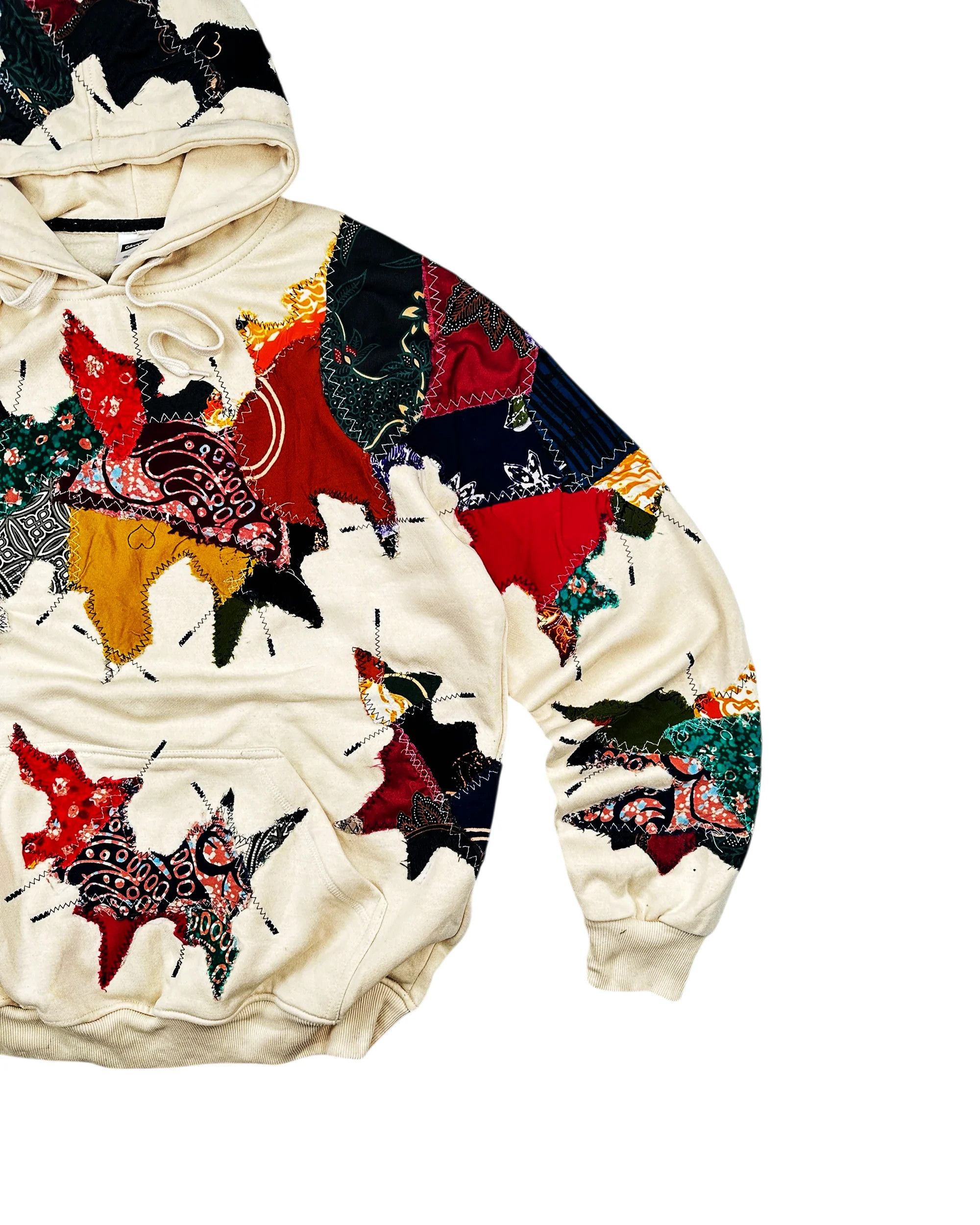 Japanese Brand Re-worked 1 of 1 Batik Legacy Patchworks Hoodie Size L / XL Size US XL / EU 56 / 4 - 11 Thumbnail
