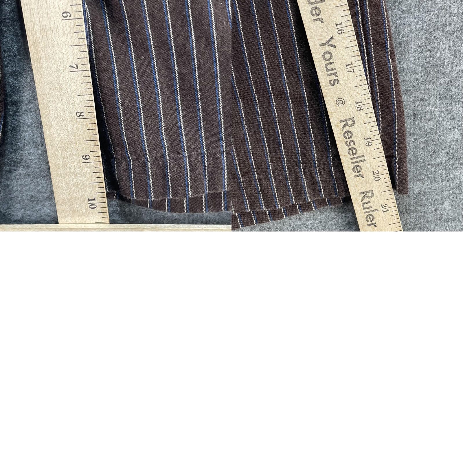 Element Element Mens Brown Pinstripe Chino Shorts 29 Flat Front 10in Inseam Casual Pocketed M263DAD Size US 29 - 8 Thumbnail