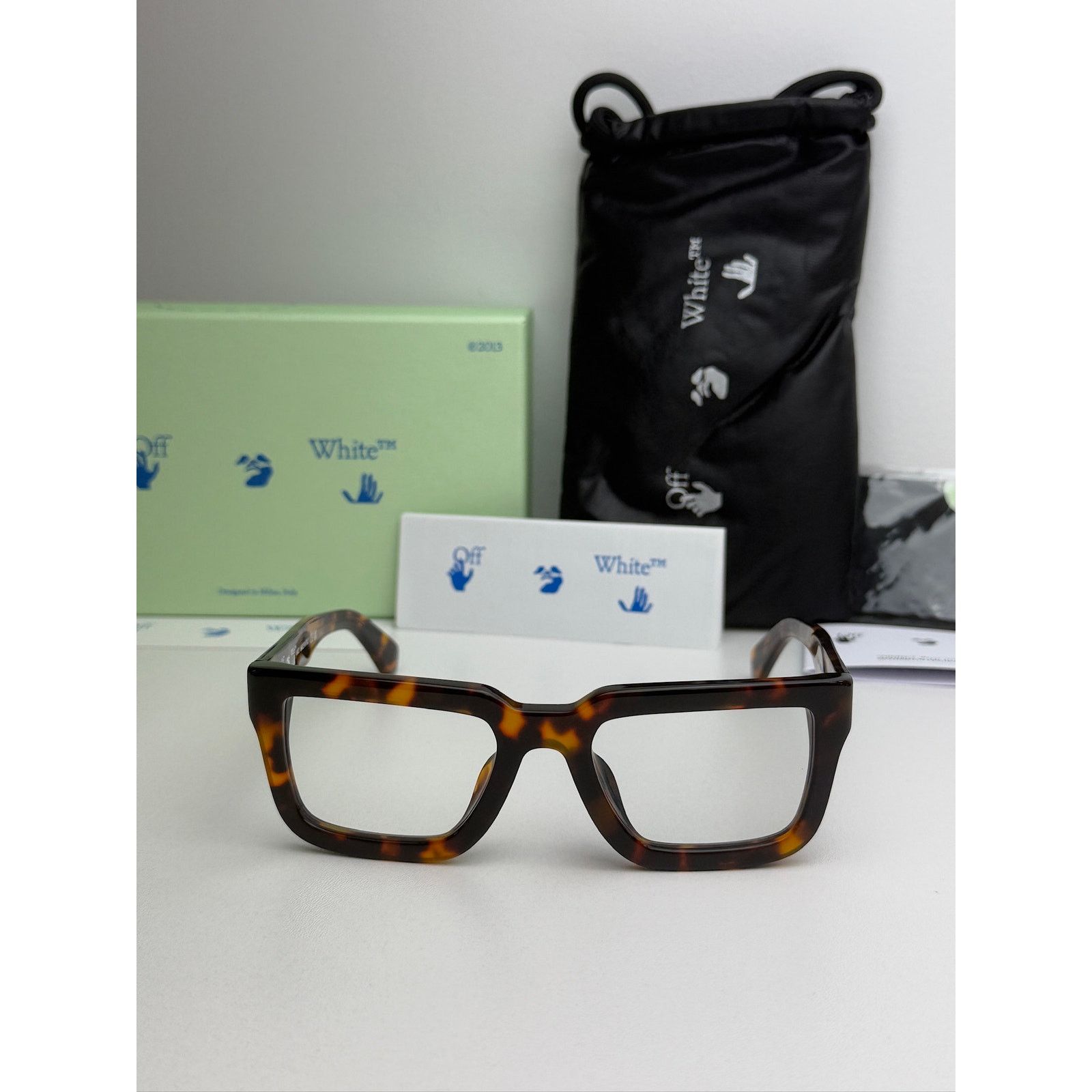 Off-White NEW Off White Style 12 Brown Bluelight Eyeglasses Frames Size ONE SIZE - 3 Thumbnail