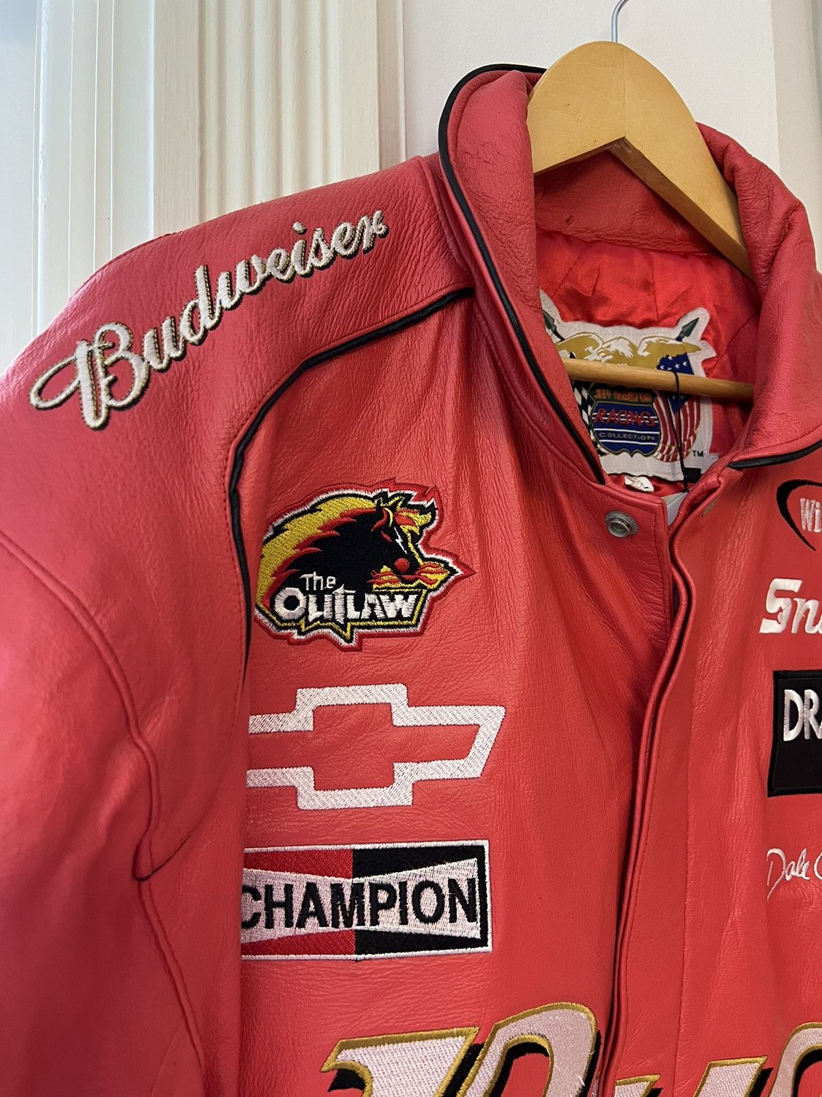 NASCAR × Vintage 1999 Jeff Hamilton Dale Earnhardt JR Leather Jacket Size US XL / EU 56 / 4 - 4 Thumbnail