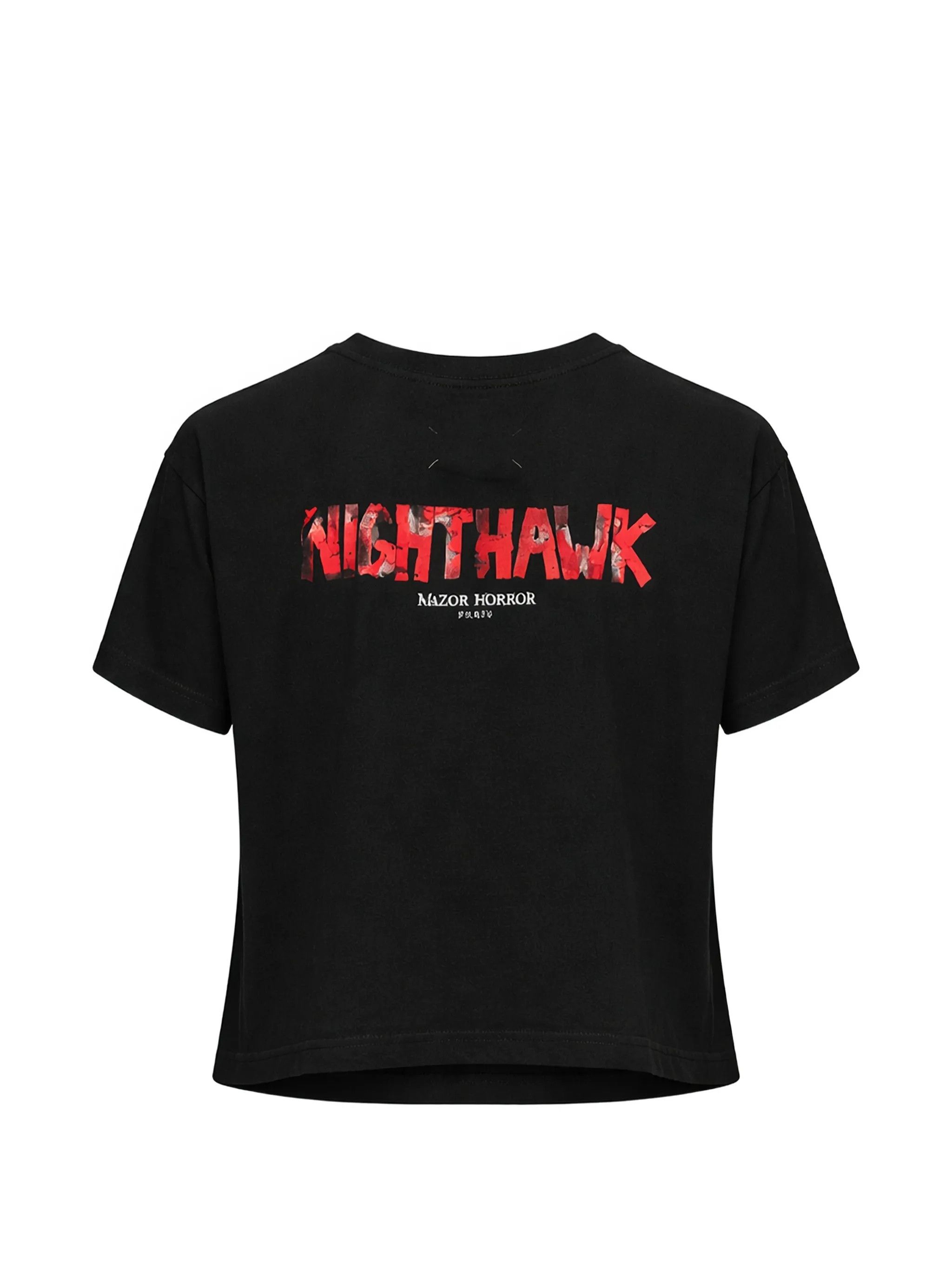 Maison Margiela o1w1db10526 Nighthawk-print T-Shirt in Black Size US M / EU 48-50 / 2 - 2 Thumbnail