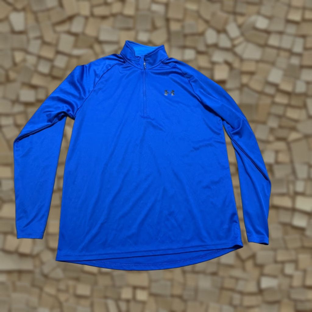 Under Armour Under Armour Shirt Mens Large Blue Long Sleeve 1/4 Zip Pullover Athletic Wear Size US L / EU 52-54 / 3 - 1 Thumbnail