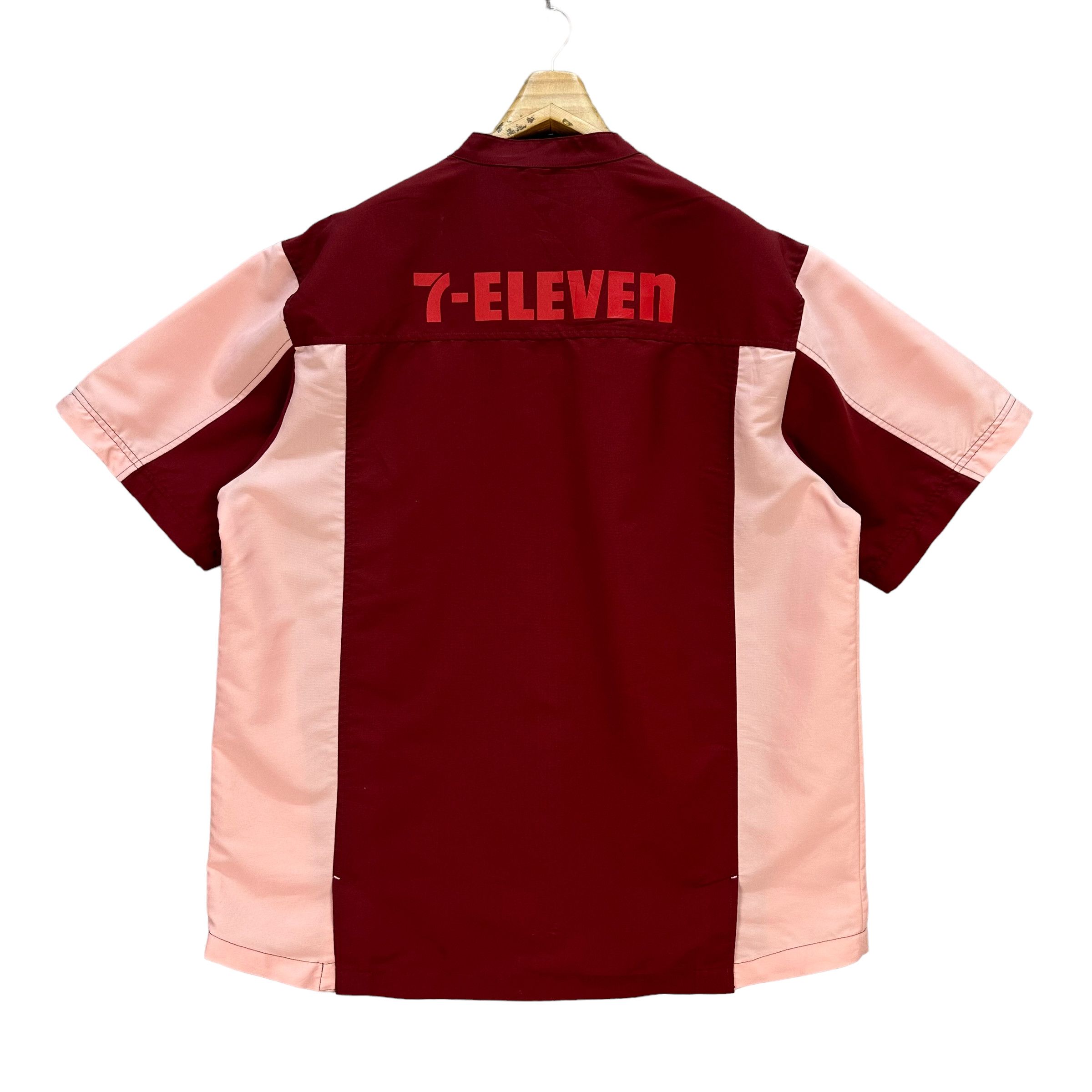 Vintage 7 ELEVEN MAROON SHORT SLEEVE UNIFORM JACKET #7548-152 Size US XL / EU 56 / 4 - 11 Thumbnail