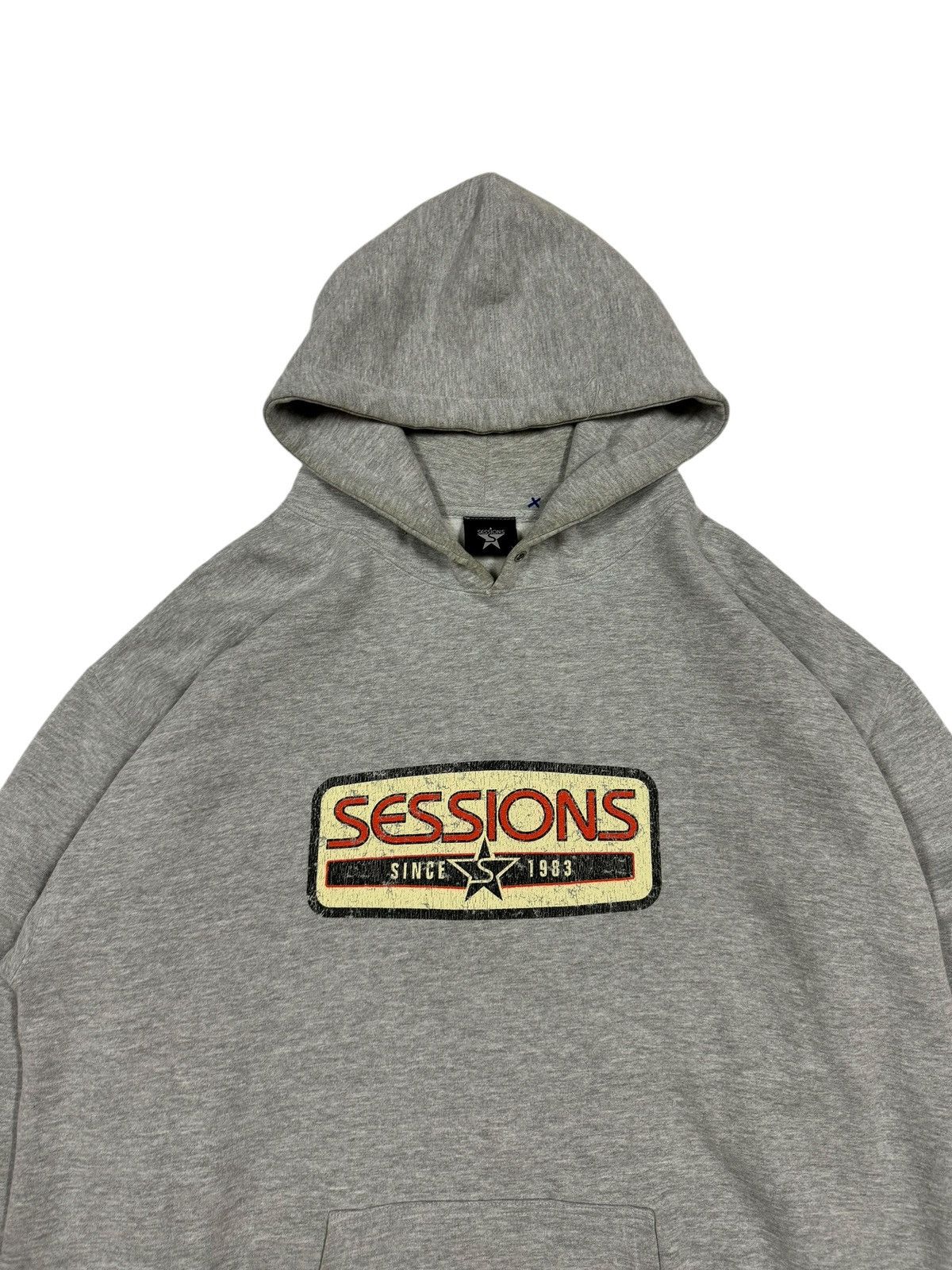 Sessions × Vintage Vtg🔥Session Old Logo Snowboarder Backen Punk Rock Hoodie Size US L / EU 52-54 / 3 - 3 Thumbnail