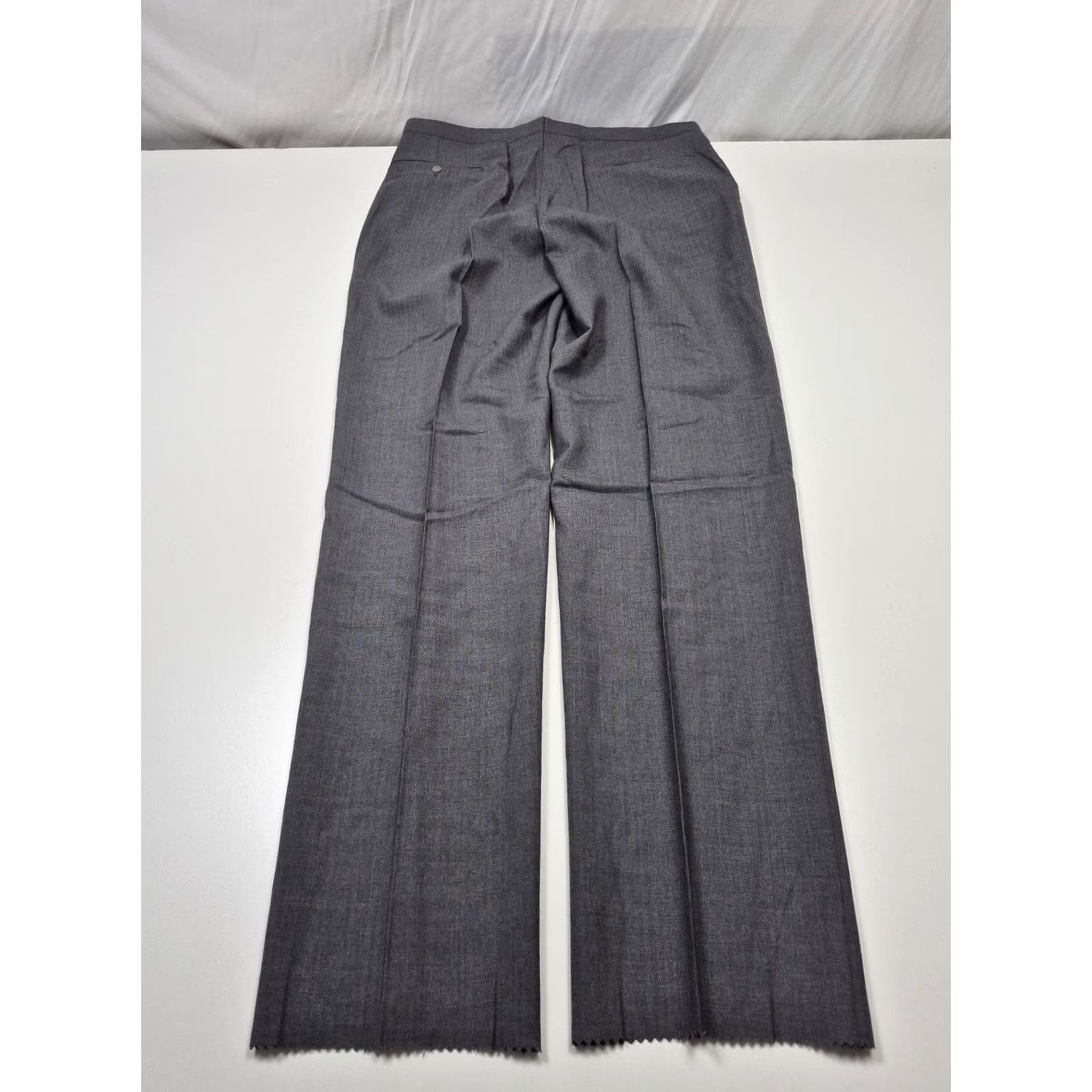 Vintage Sansabelt Mens Dress Pants 36x36 Gray Wool Pleated Straight Unhemmed Pants Mens Regular Wool Dress Pants Gray Size US 36 / EU 52 - 5 Thumbnail