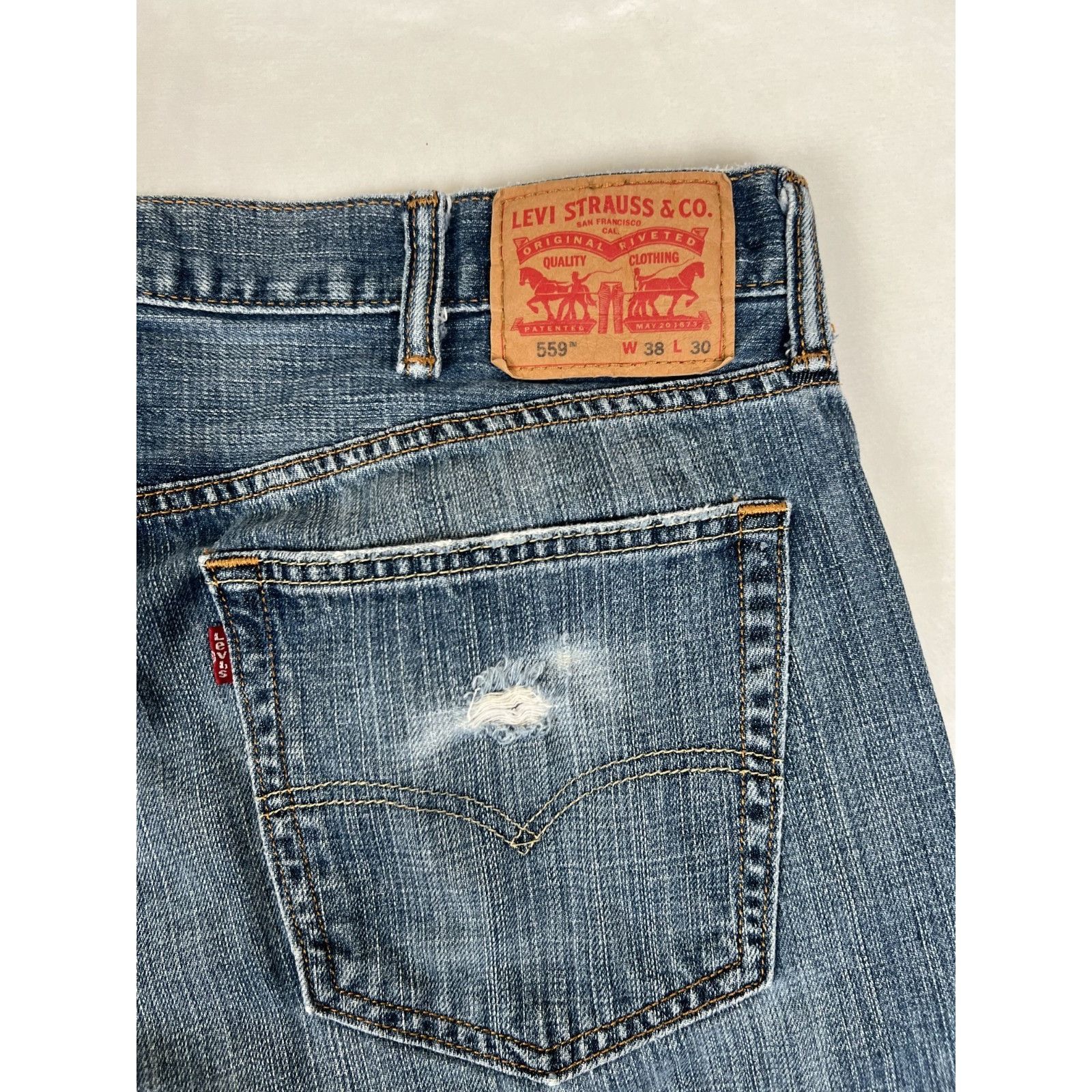 Levi's Levi's 559 Jeans Blue Comfort Fit Relaxed Straight Denim Cla Size US 38 / EU 54 - 5 Thumbnail