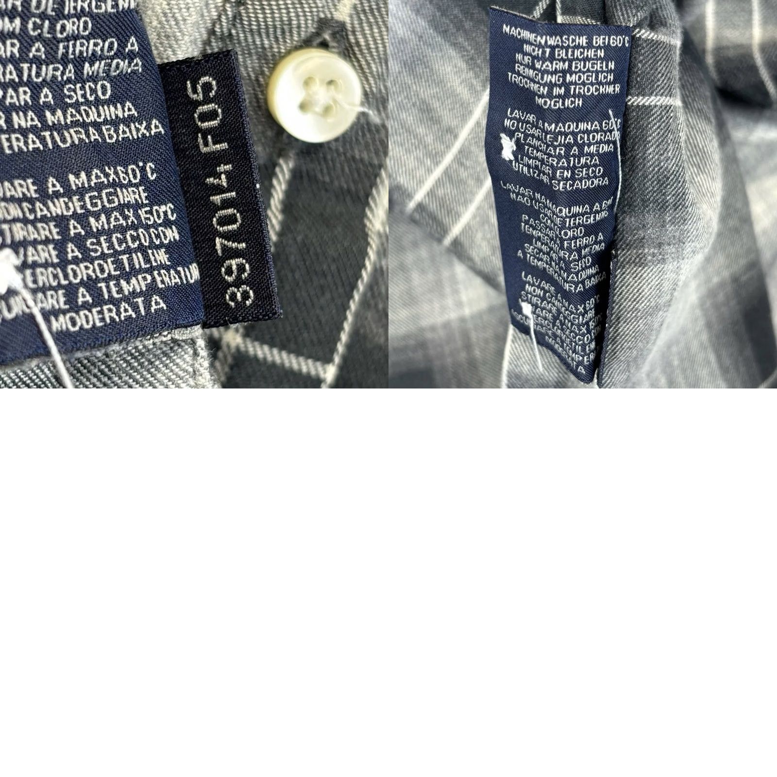 Gant VINTAGE GANT Maine Twill Shirt Mens Medium Black Grey White Check Long Sleeve Button-Down Casual Fit Size US M / EU 48-50 / 2 - 8 Thumbnail