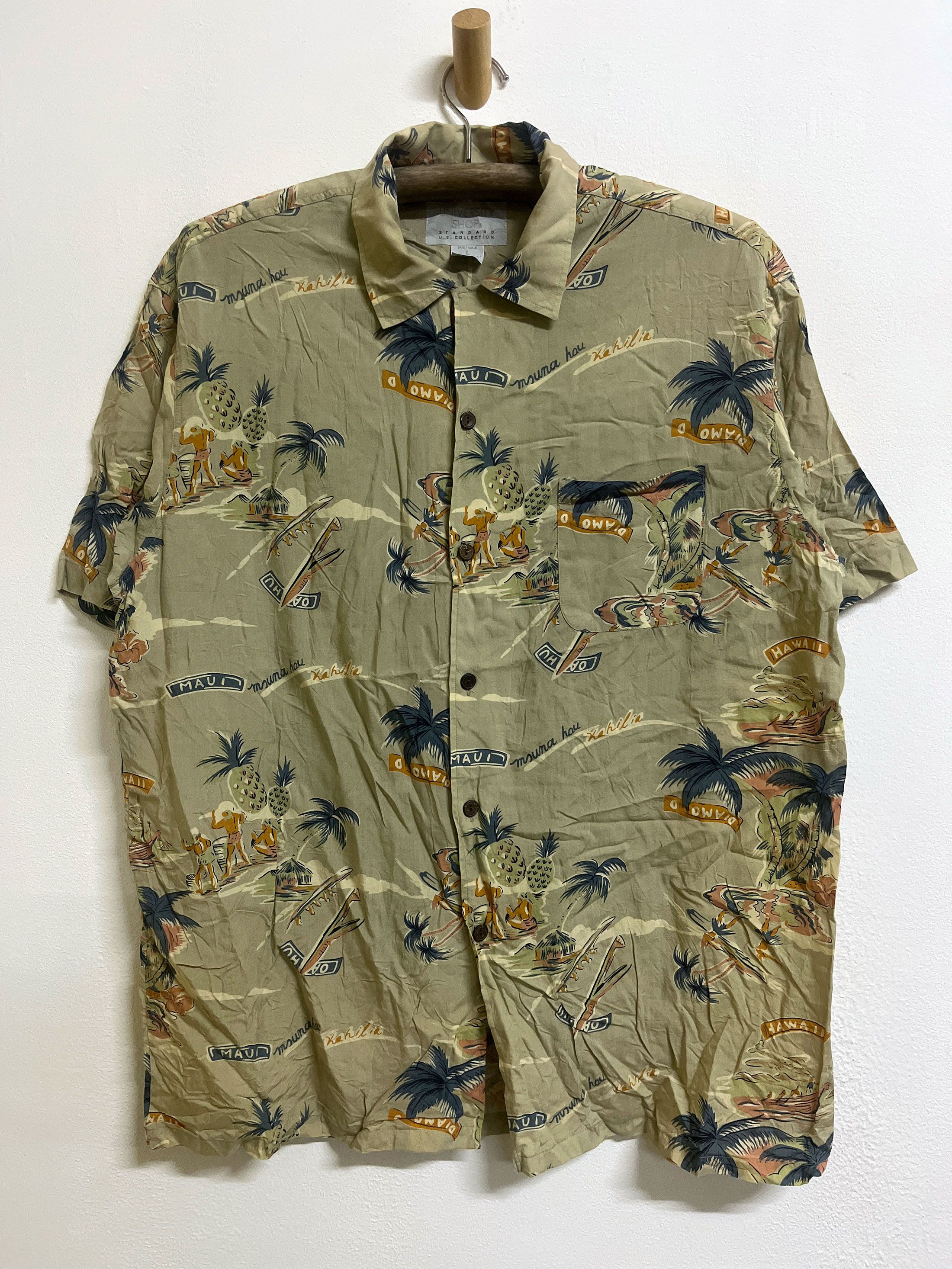 INDIVIDUALIST University Shop Hawaii Hawaiian Aloha Short Sleeve Size US L / EU 52-54 / 3 - 1 Thumbnail