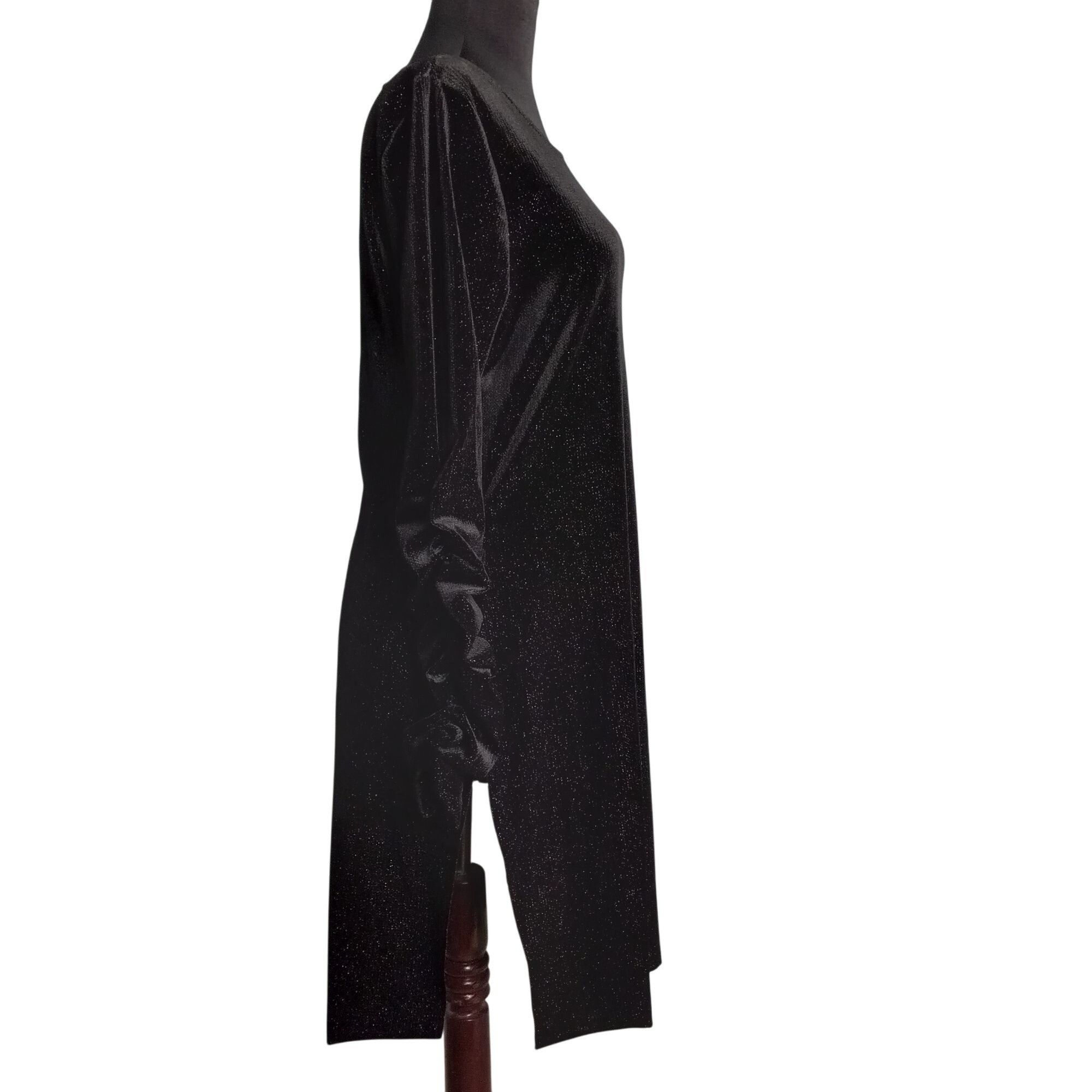 Vince Camuto Vince Camuto Size M Dress Black Sparkle Velvet Long Sleeve S Size M / US 6-8 / IT 42-44 - 3 Thumbnail