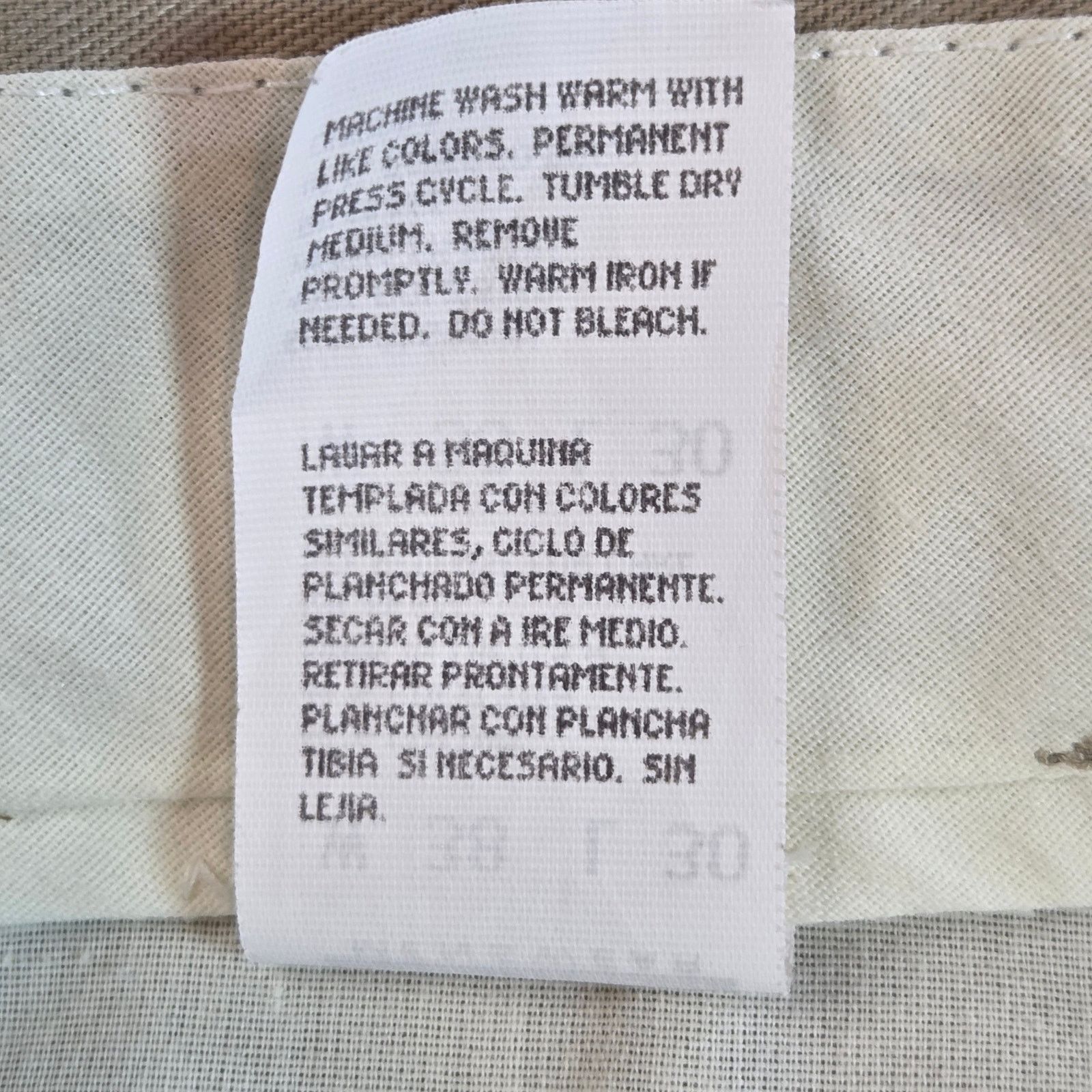Vintage Knightsbridge Slacks 37x26 Khaki USA Cotton Blend Size US 38 / EU 54 - 4 Thumbnail