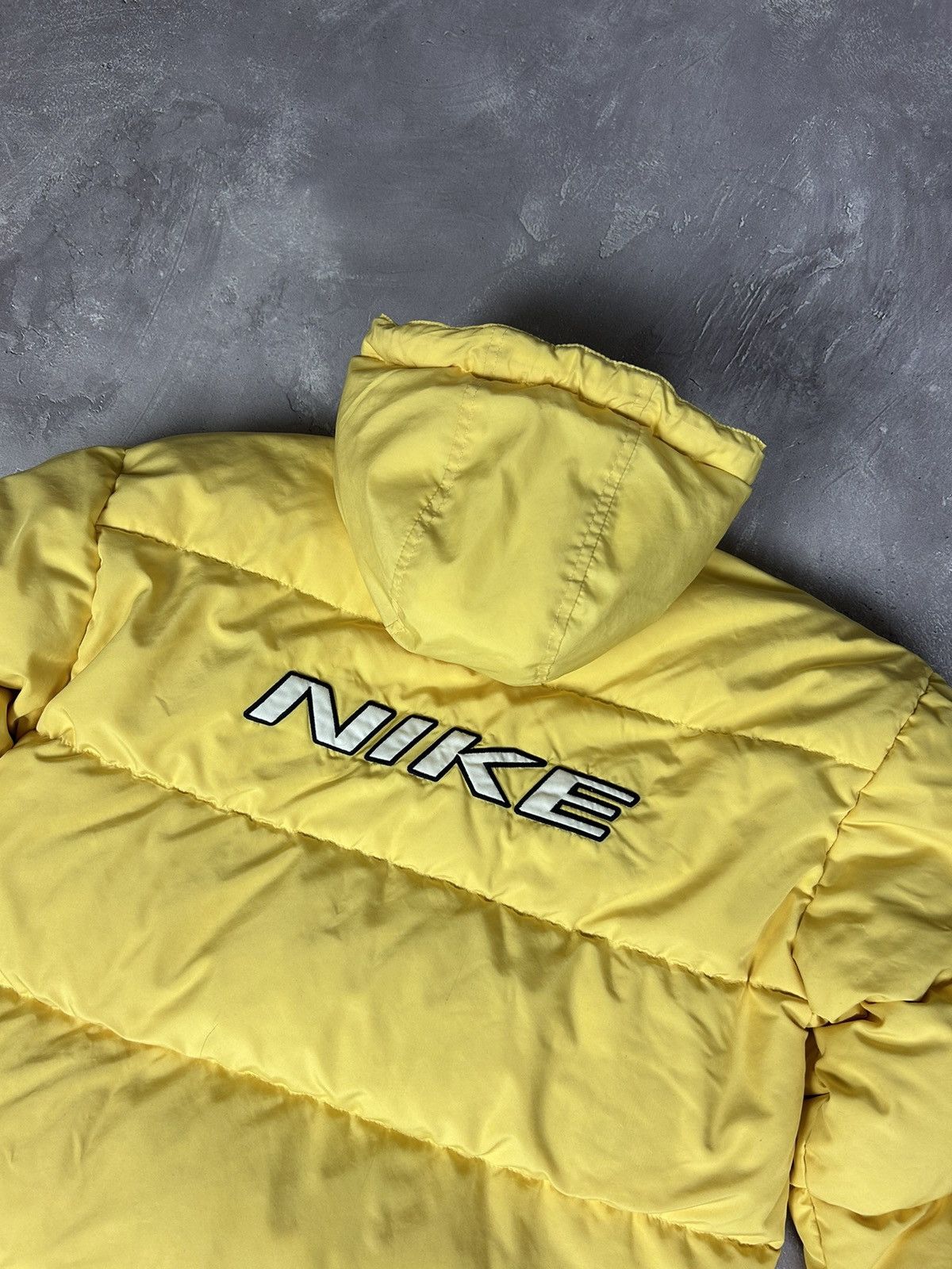 Nike Nike Vintage Down Puffer Jacket Big Swoosh Logo Y2K 90s Dril Size US S / EU 44-46 / 1 - 3 Thumbnail