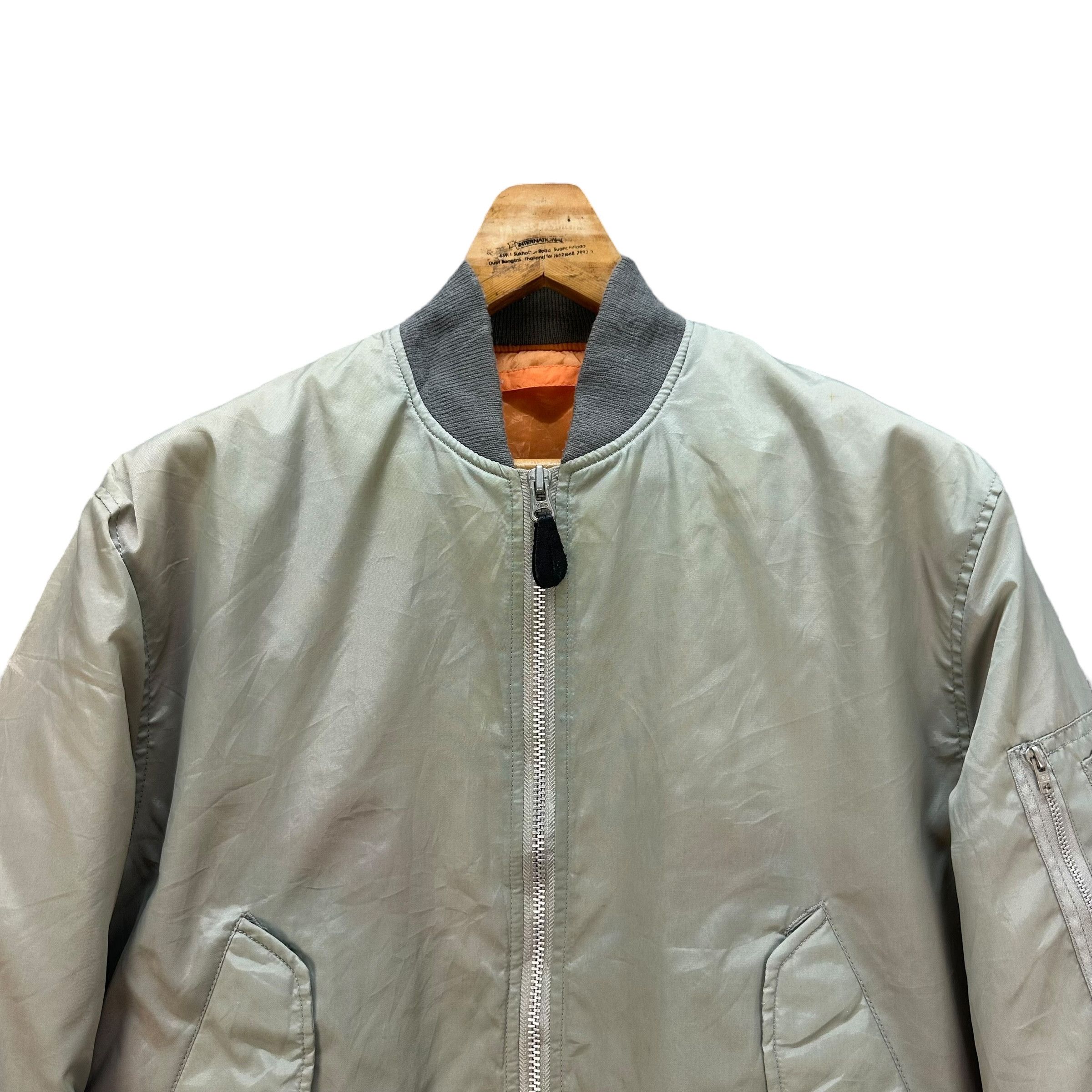Vintage TRASHED🔥 MIF INDUSTRIES SILVER BOMBER JACKET #9037-50 Size US M / EU 48-50 / 2 - 2 Thumbnail