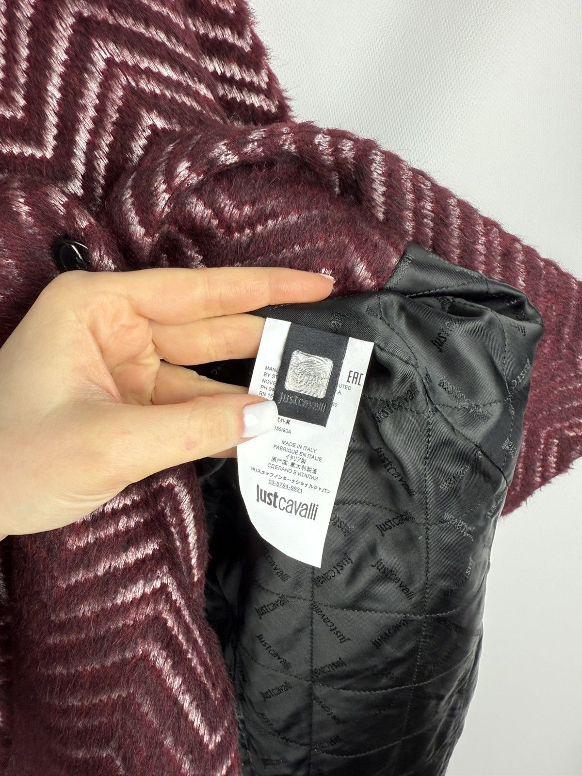 Just Cavalli × Roberto Cavalli Just Cavalli Wool / Alpaca Zig Zag Patterned Coat Jacket Size XS / US 0-2 / IT 36-38 - 12 Thumbnail