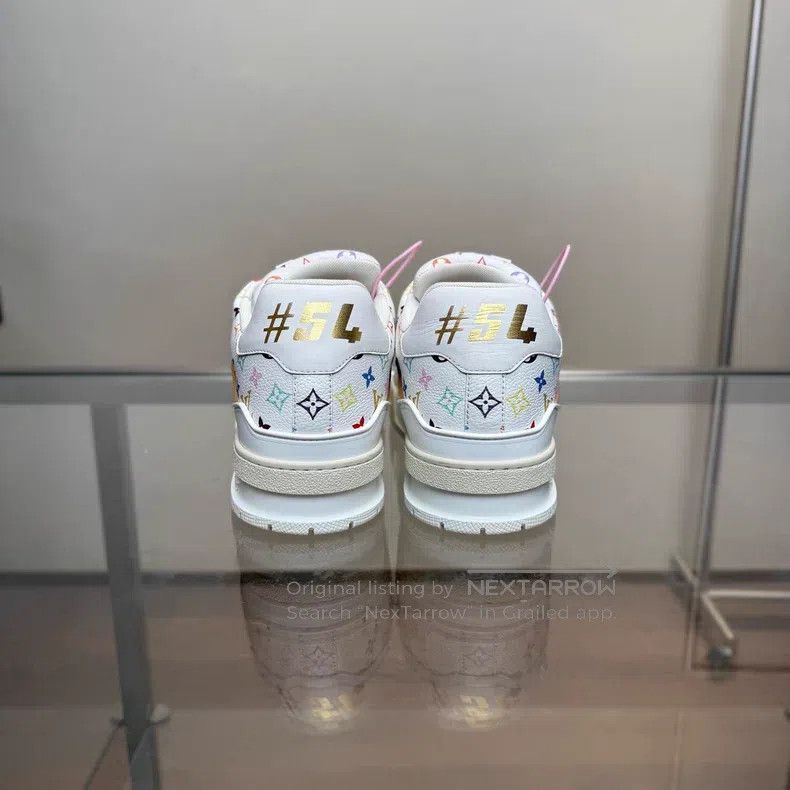 Louis Vuitton Louis Vuitton White Tri-color Takashi Murakami shoes Size US 7 / EU 40 - 4 Thumbnail