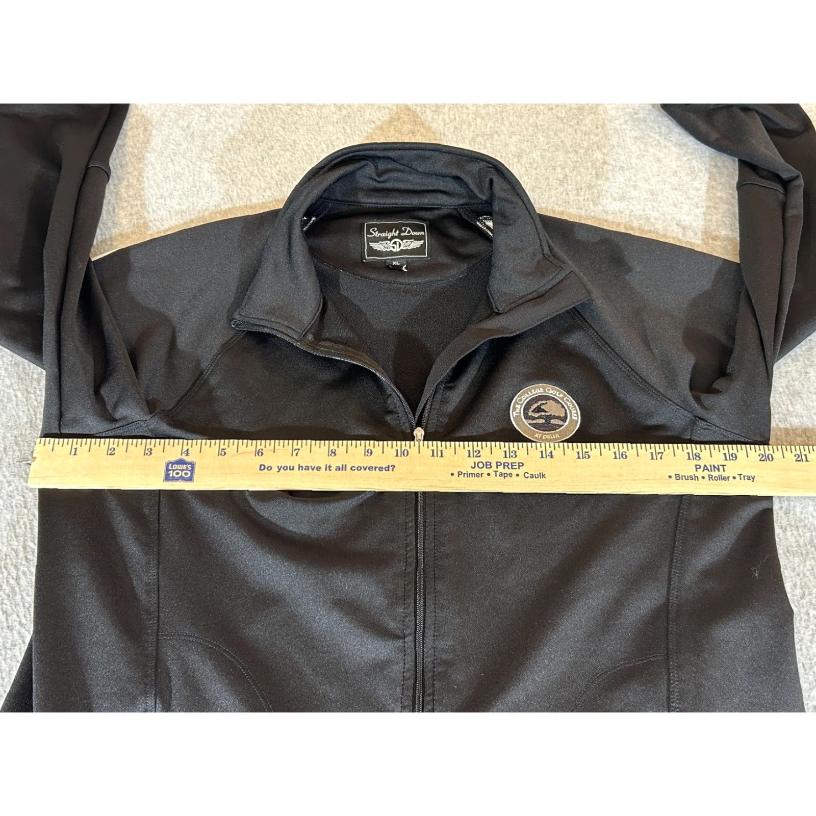 Vintage Straight Down Jacket Womens XL Black Full Zip Softshell Track Golf Size XL / US 12-14 / IT 48-50 - 4 Thumbnail