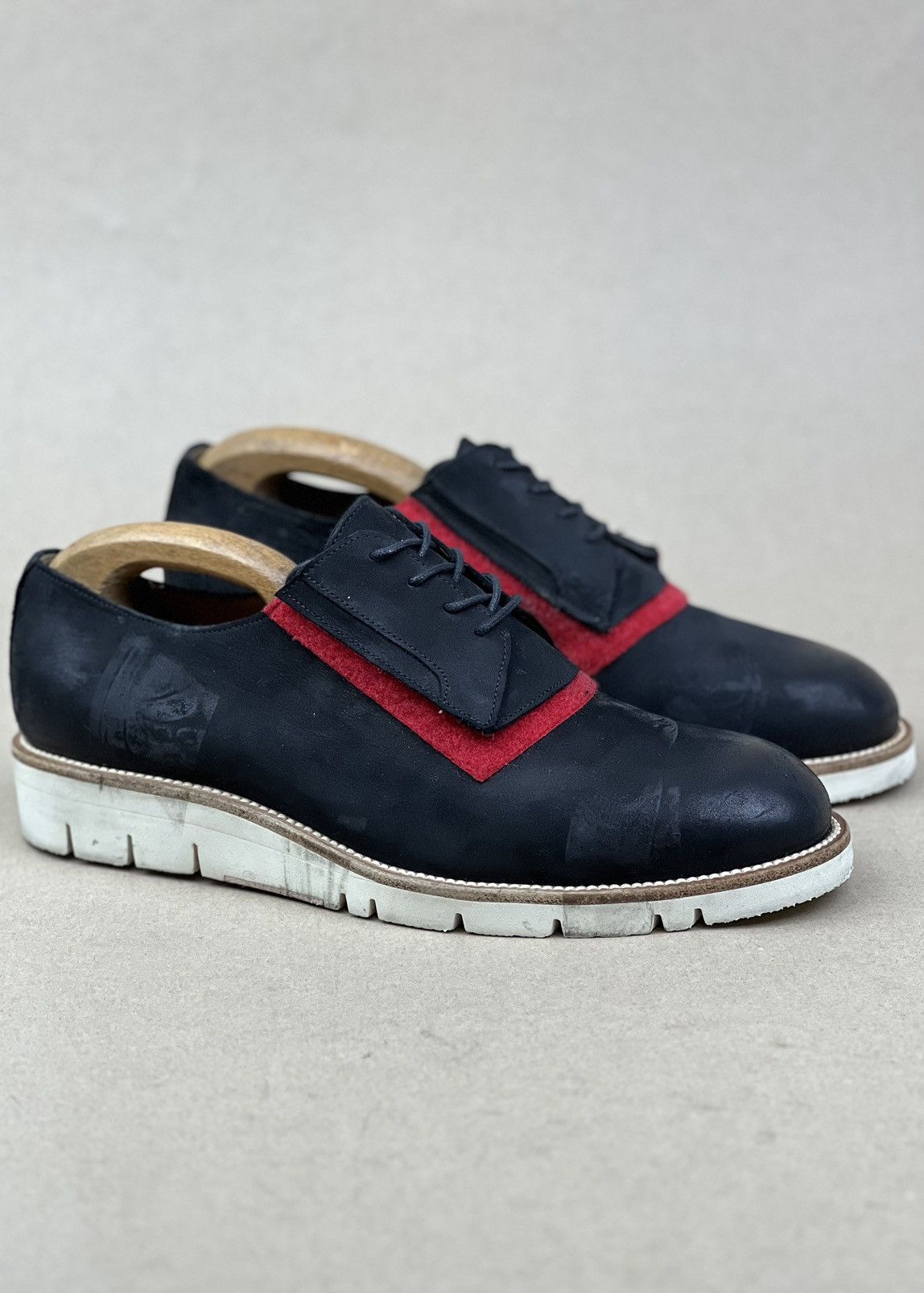 Maison Margiela MAISON MARGIELA Derby Matte Leather Shoes Velcro Fastening Size US 10 / EU 43 - 1 Thumbnail
