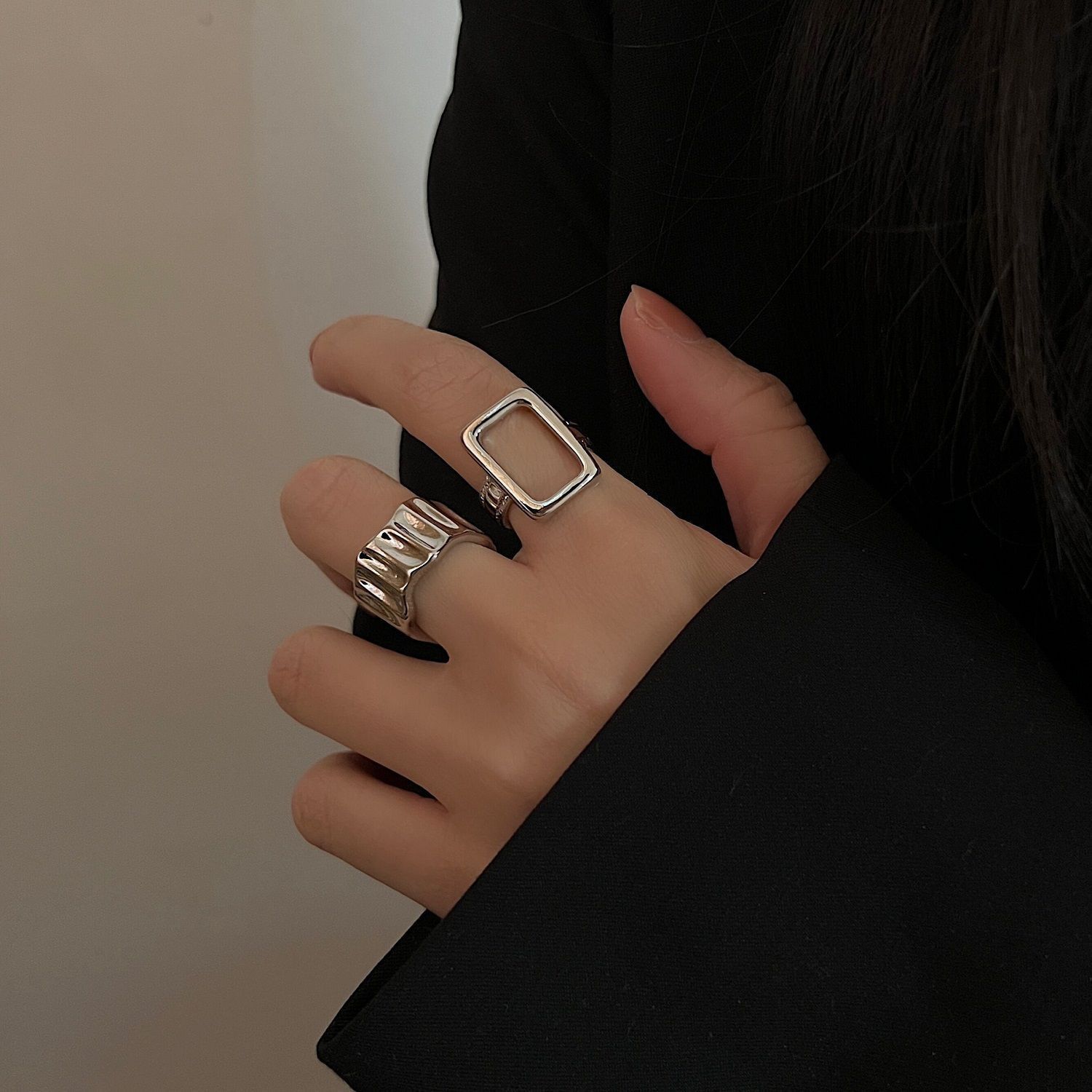Jewelry Future Jewelry Rings Open Size Chrome Ring (Size 7-13) Size ONE SIZE - 3 Thumbnail