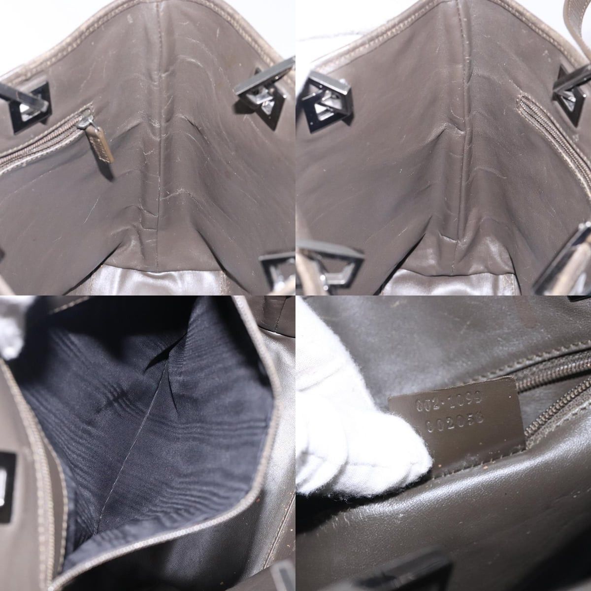 Gucci GUCCI Tote Bag Satin Brown Silver 002 002 Size ONE SIZE - 12 Thumbnail