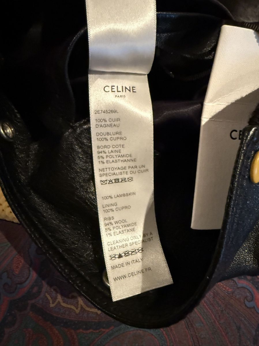 Celine $8.4K 🤑 SS21 Celine leather teddy sequin jacket Hedi Slimane Size US M / EU 48-50 / 2 - 23 Thumbnail