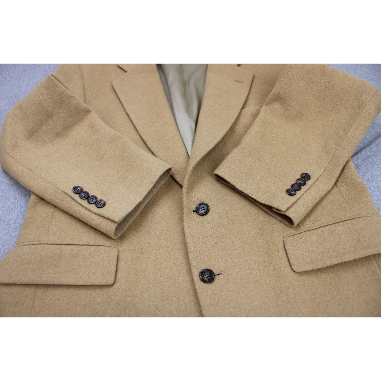 Jos. A. Bank Jos A Bank Blazer Mens 42S Beige Camel Hair Long Sleeve Size 42S - 7 Thumbnail