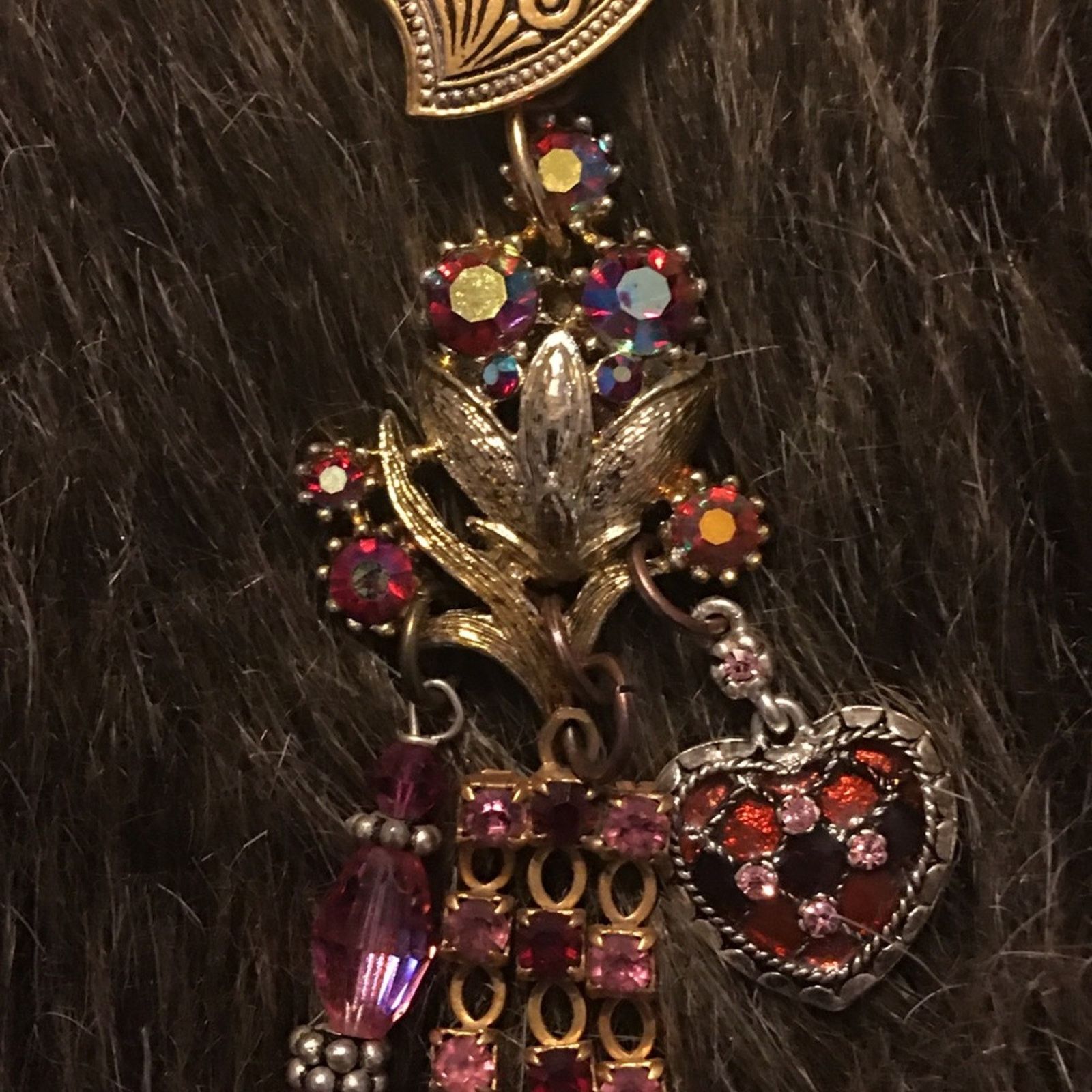 Vintage Vintage repurpose salvaged estate gem keychain Size ONE SIZE - 5 Thumbnail