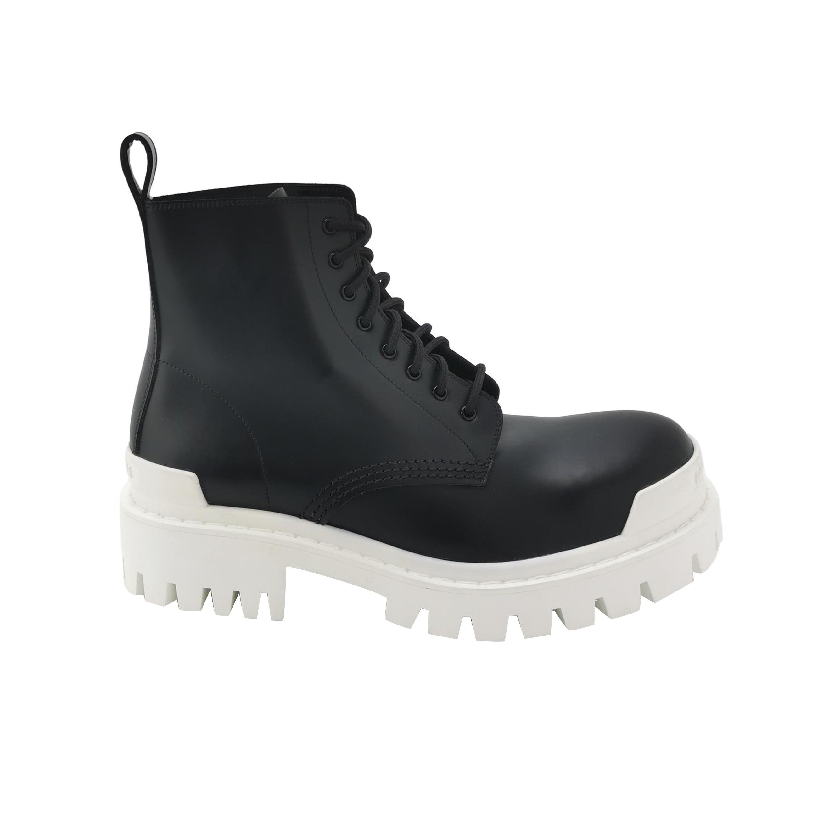 Balenciaga Black Leather Lace-Up Platform Ankle Boots Size US 10 / EU 43 - 1 Thumbnail