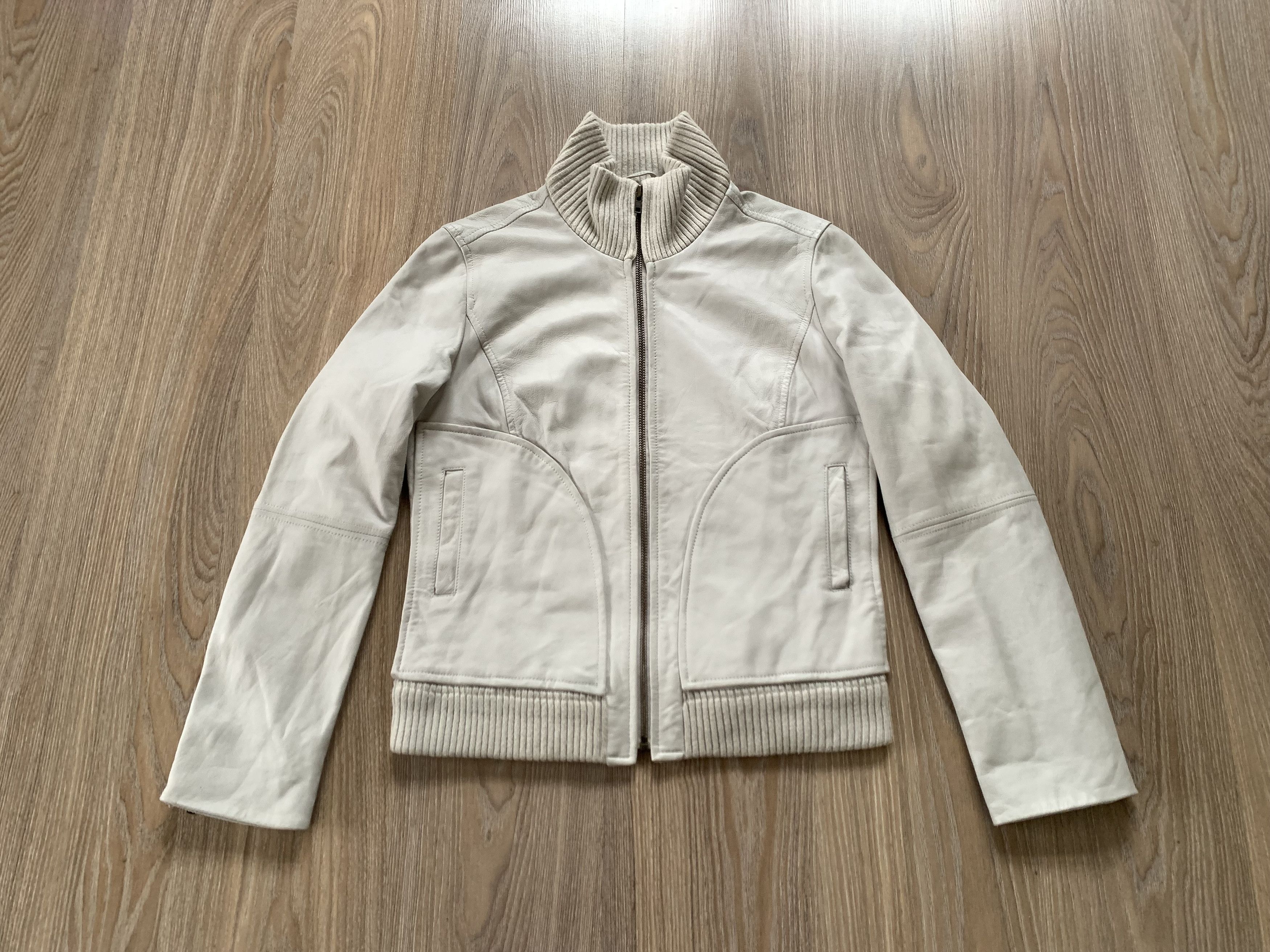 Mango Mango Womens Beige Sheep Leather Jacket Size XL / US 12-14 / IT 48-50 - 2 Thumbnail