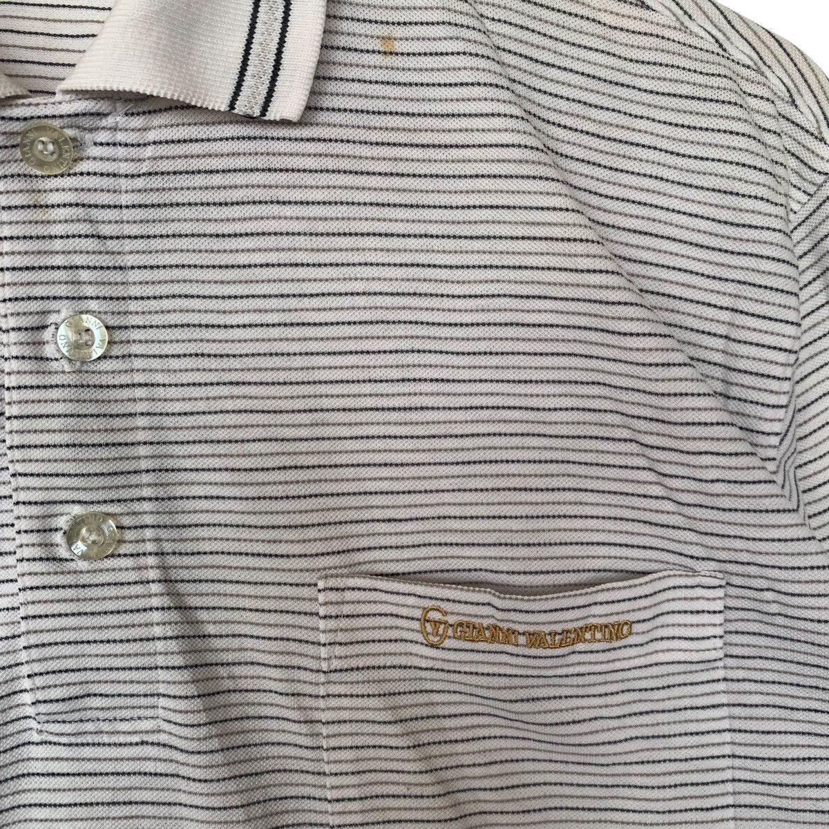 Gianni Valentino Vintage GIANNI VALENTINO ITALY Pocket Stripes Sweashirts Size US L / EU 52-54 / 3 - 5 Thumbnail