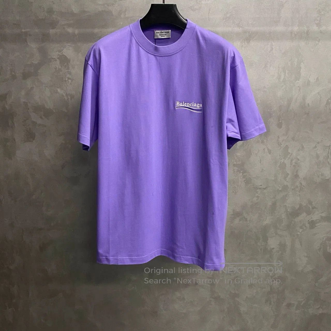 Balenciaga Balenciaga Purple Coke Logo Embroidered Tee. Size US L / EU 52-54 / 3 - 1 Thumbnail