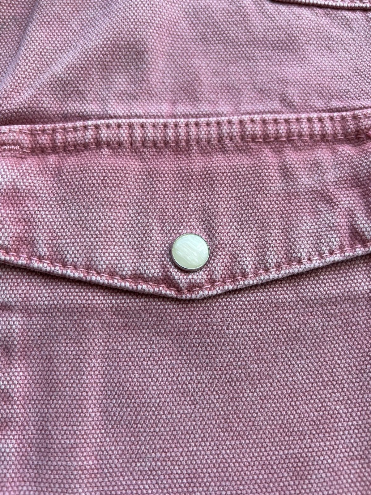 Stussy Stussy Pink Washed Canvas Work Shirt Small Size US S / EU 44-46 / 1 - 9 Thumbnail