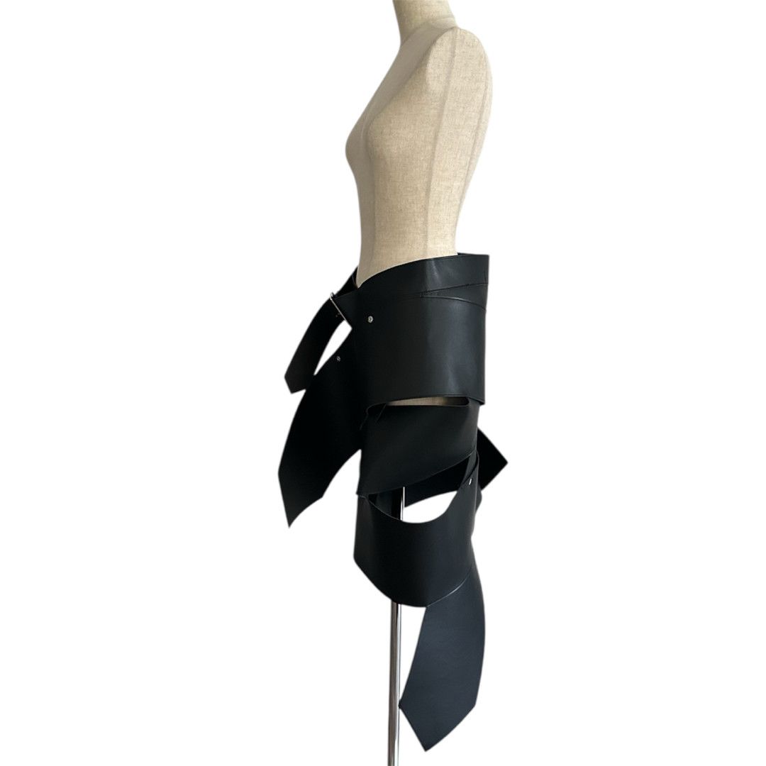Junya Watanabe Junya Watanabe - Leather Wrap Midi Skirts Size 29" - 4 Thumbnail