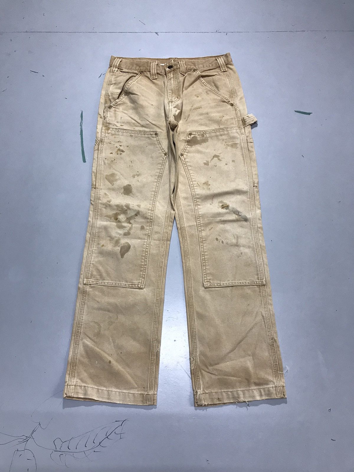 Carhartt Vintage Carhartt repaired double knee workwear Size US 30 / EU 46 - 1 Thumbnail