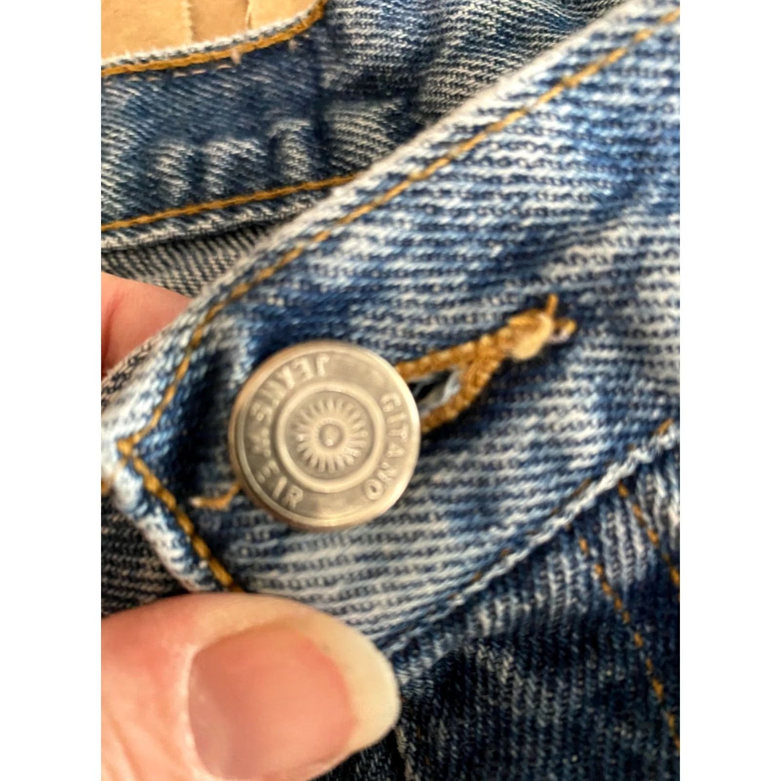 Vintage VINTAGE Gitano Women's Jeans High Waisted Mom Size 16 Short Blue 80s 90s Denim Pockets Size 38" / US 16 / IT 52 - 3 Thumbnail